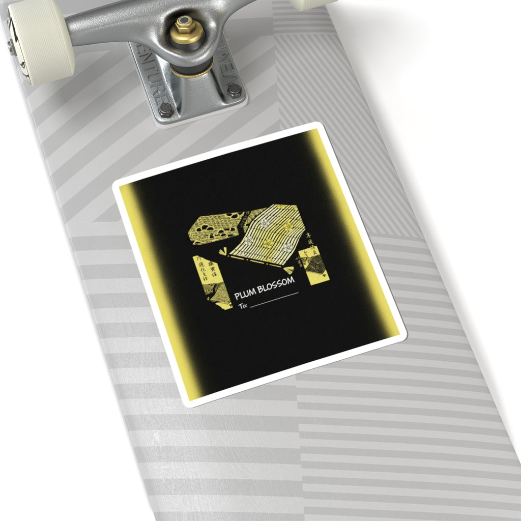 Streetwear Collage — Pattern Of Plum Blossom — Kiss-Cut Sticker