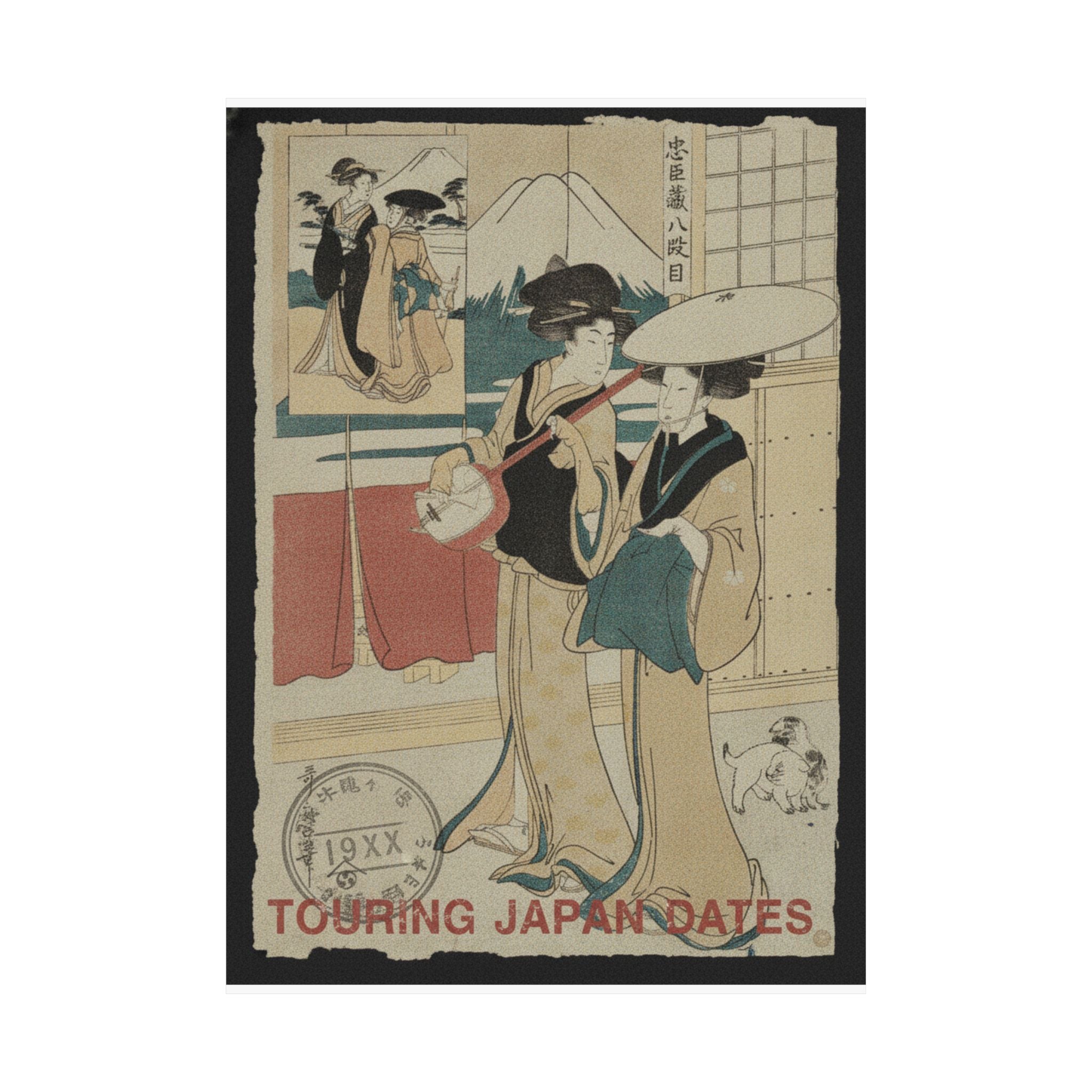 Vintage Bootleg — Two Tori-Oi, Or Itinerant Women Musicians Of The Eta Class — Matte Poster