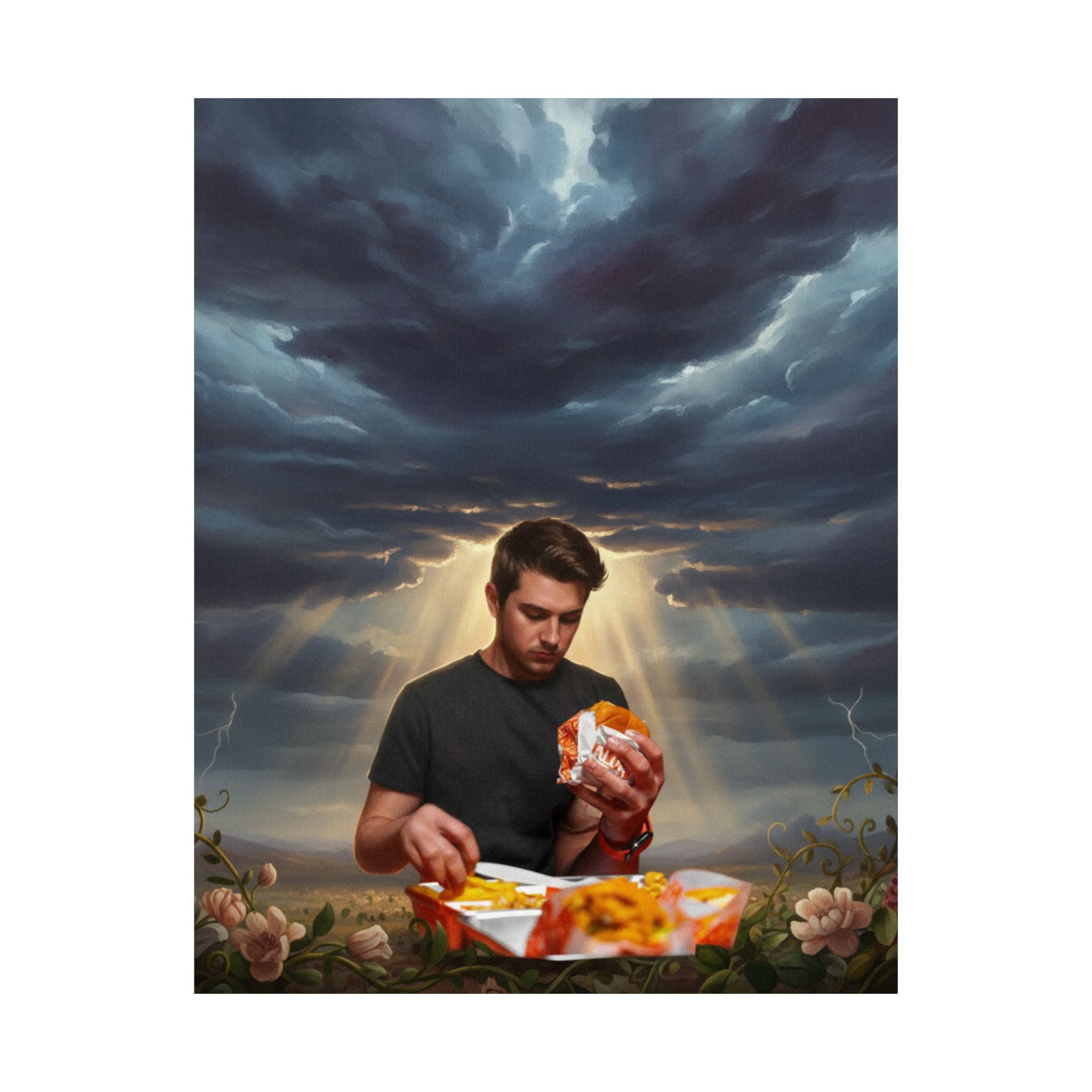 Dramatic Storm — Person — Matte Poster