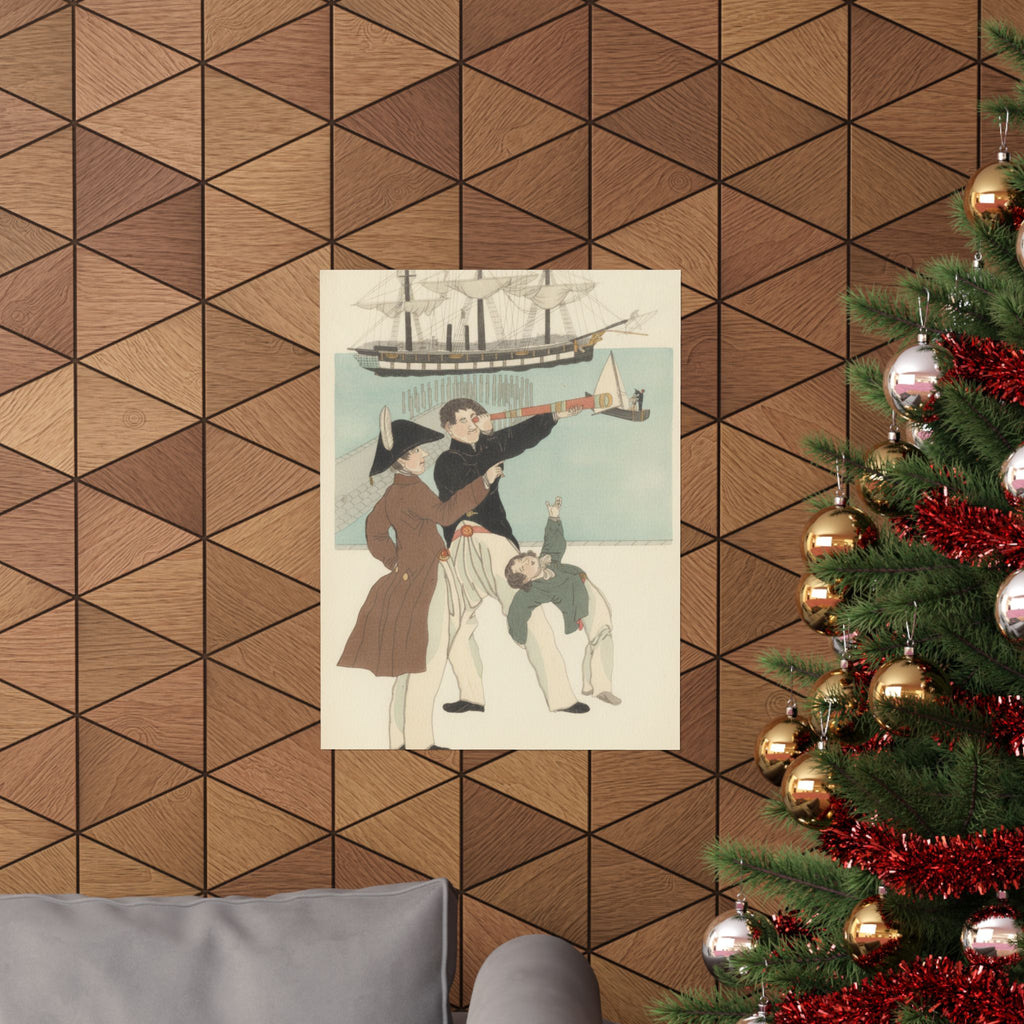 Botanical — Russians Enjoying A Holiday In Yokohama (Yokohama Kyūjitsu Roshiajin Yūkō) — Matte Poster