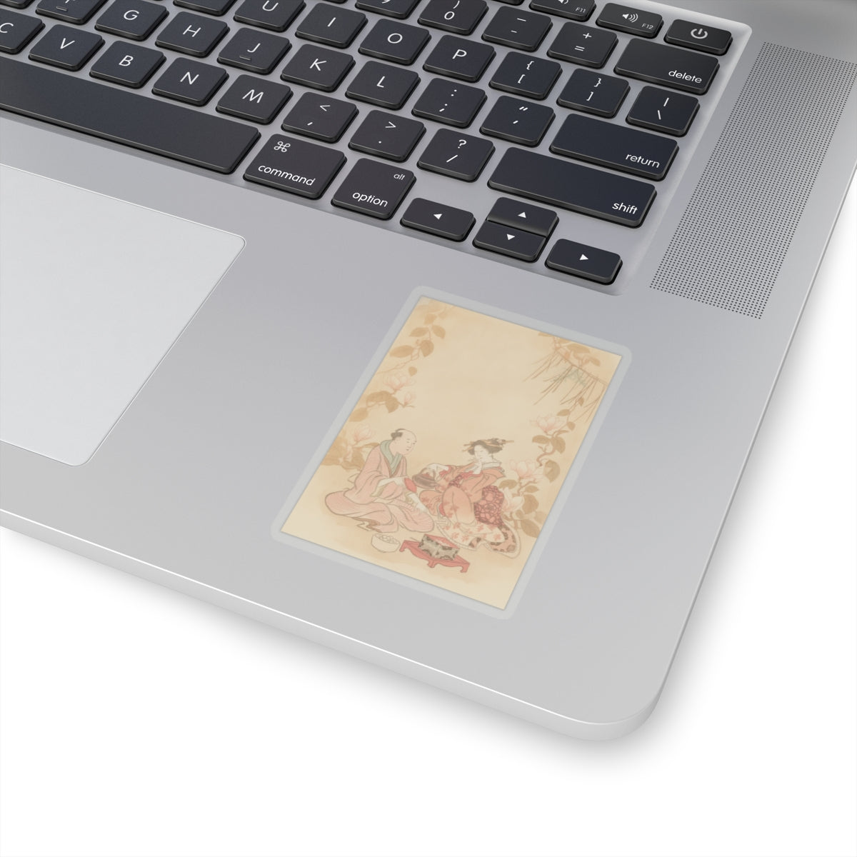 Southern Sunset — Woman Entertaining Her Guest With New Year Wine — Kiss-Cut Sticker