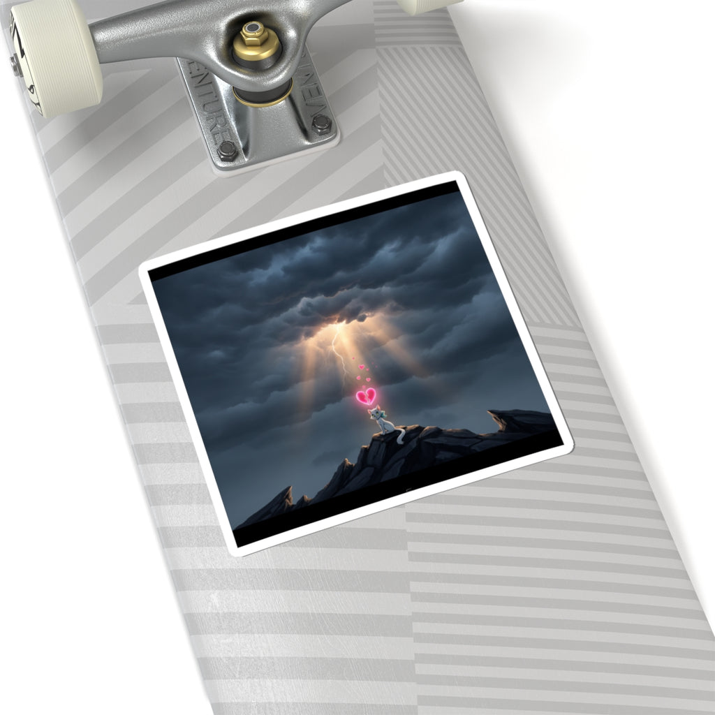Dramatic Storm — Cat — Kiss-Cut Sticker