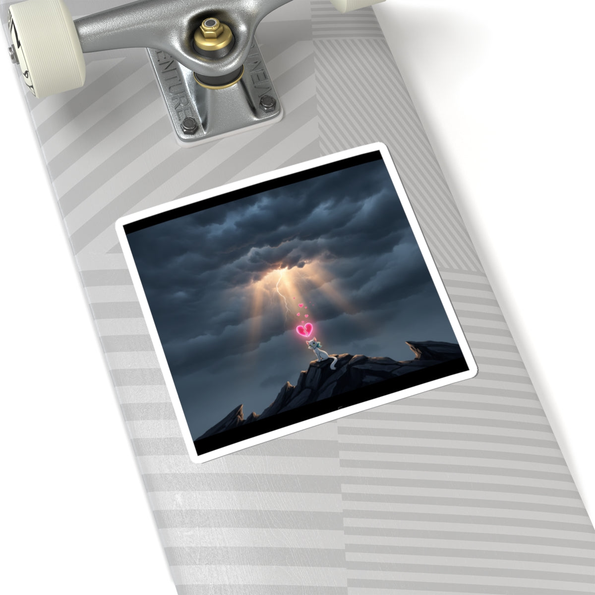 Dramatic Storm — Cat — Kiss-Cut Sticker