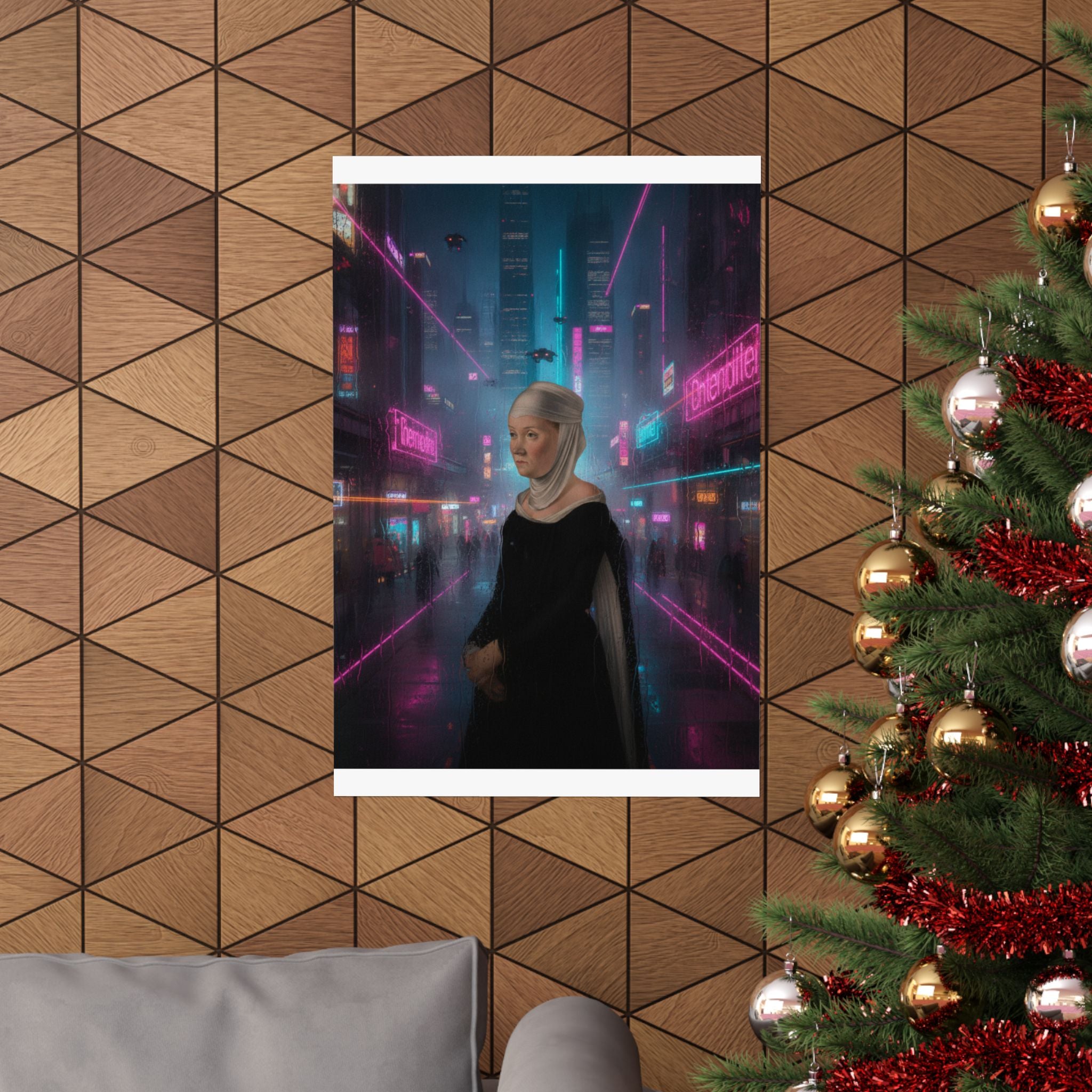 Neon Noir — Person — Matte Poster
