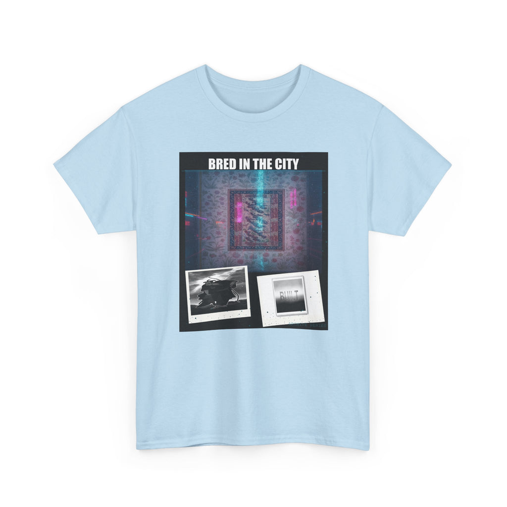 BRED IN THE CITY Neon Glitch Collage Graphic Tee