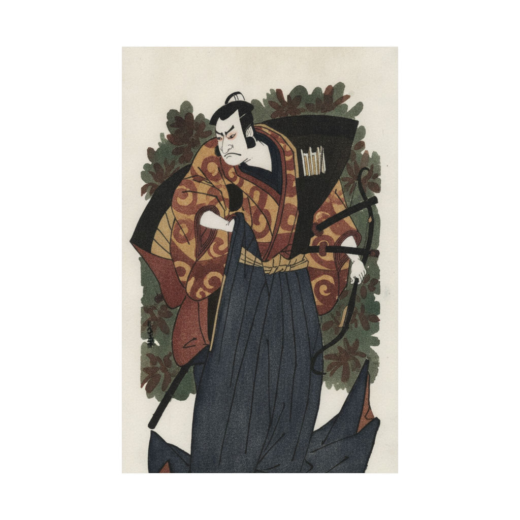 Watercolor — The First Nakamura Nakazo As A Man Of High Rank Attired In Naga-Bakama — Matte Poster