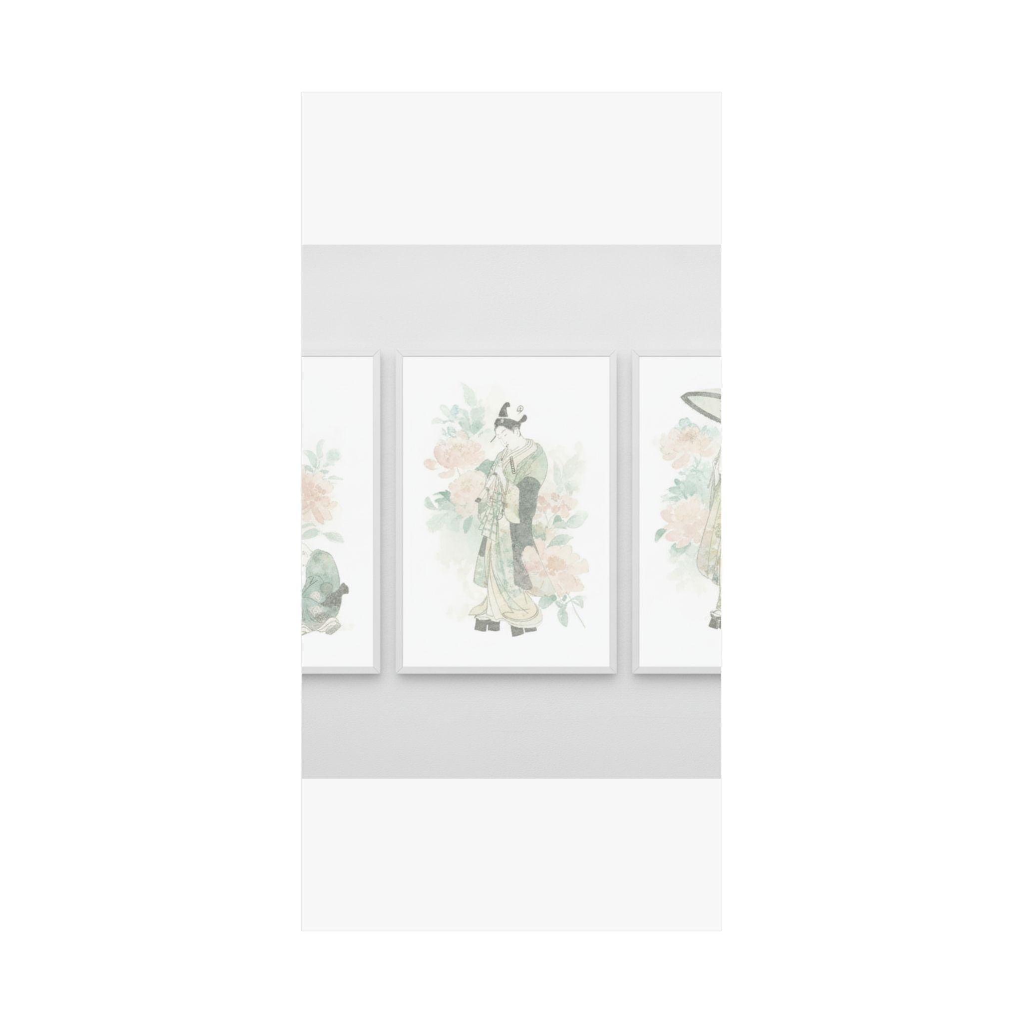 Watercolor — Tripytych Of Young Men — Matte Poster