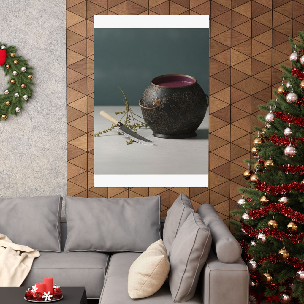 Product Marketing — Vase And Kitchen Knife — Matte Poster
