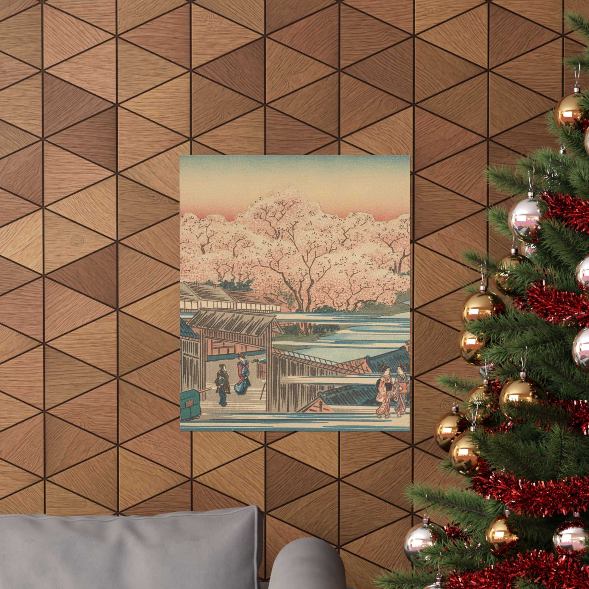 Scenic Nature — Morning Cherries At Yoshiwara — Matte Poster