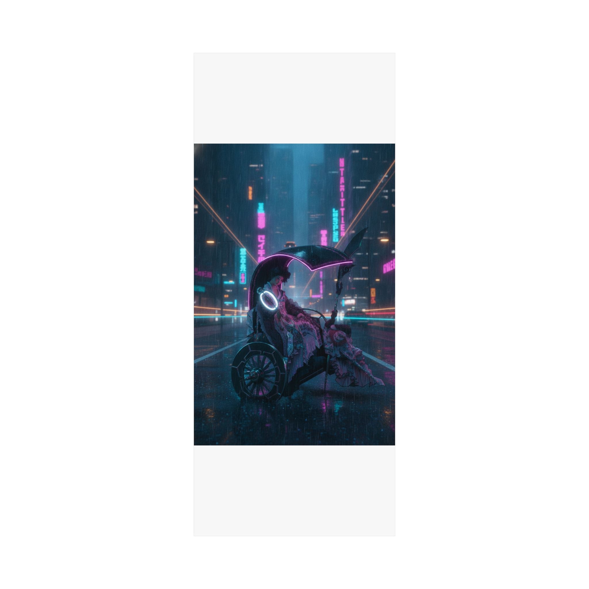 Neon Noir — Lady In A Chariot — Matte Poster
