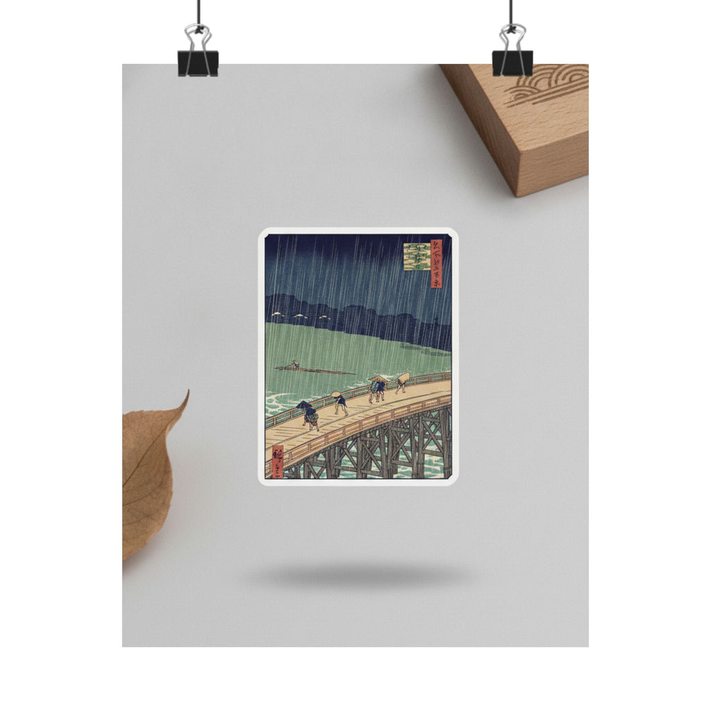 Product Marketing — Sudden Shower Over Shin-Ōhashi Bridge And Atake (Ōhashi Atake No Yūdachi), From  — Matte Poster