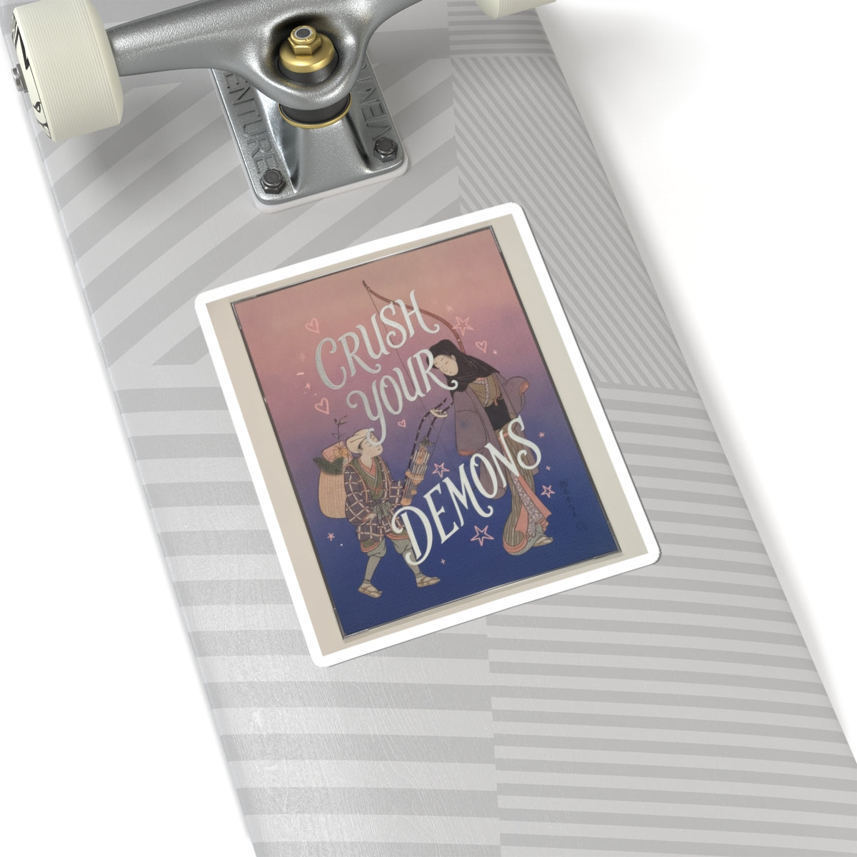 Affirmation — Demon-Crushing Bow — Kiss-Cut Sticker
