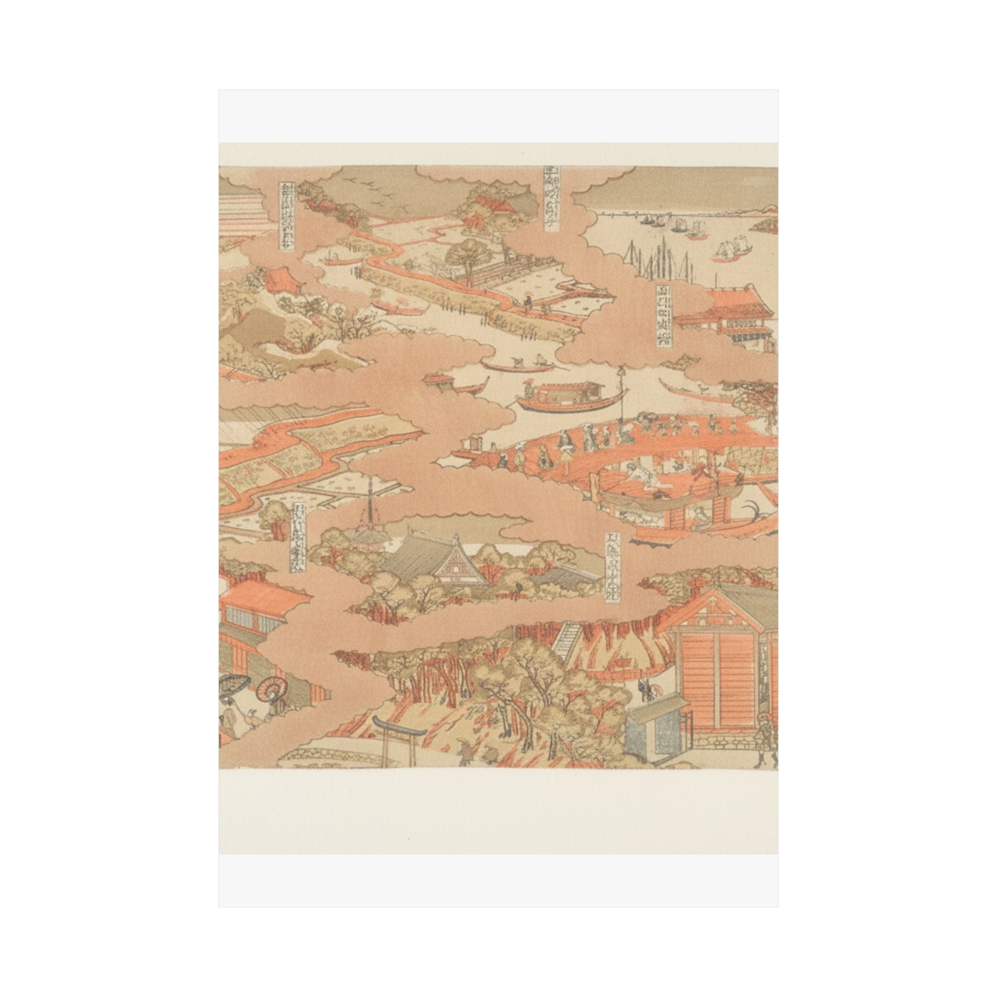 Watercolor — Edo Hakkei No Zu — Matte Poster