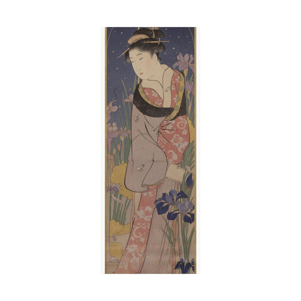 Celestial — Young Lady And Iris Garden — Matte Poster