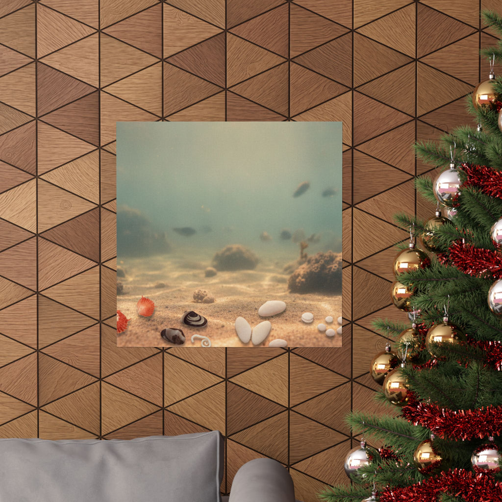 Scenic Nature — Shells Under Water — Matte Poster