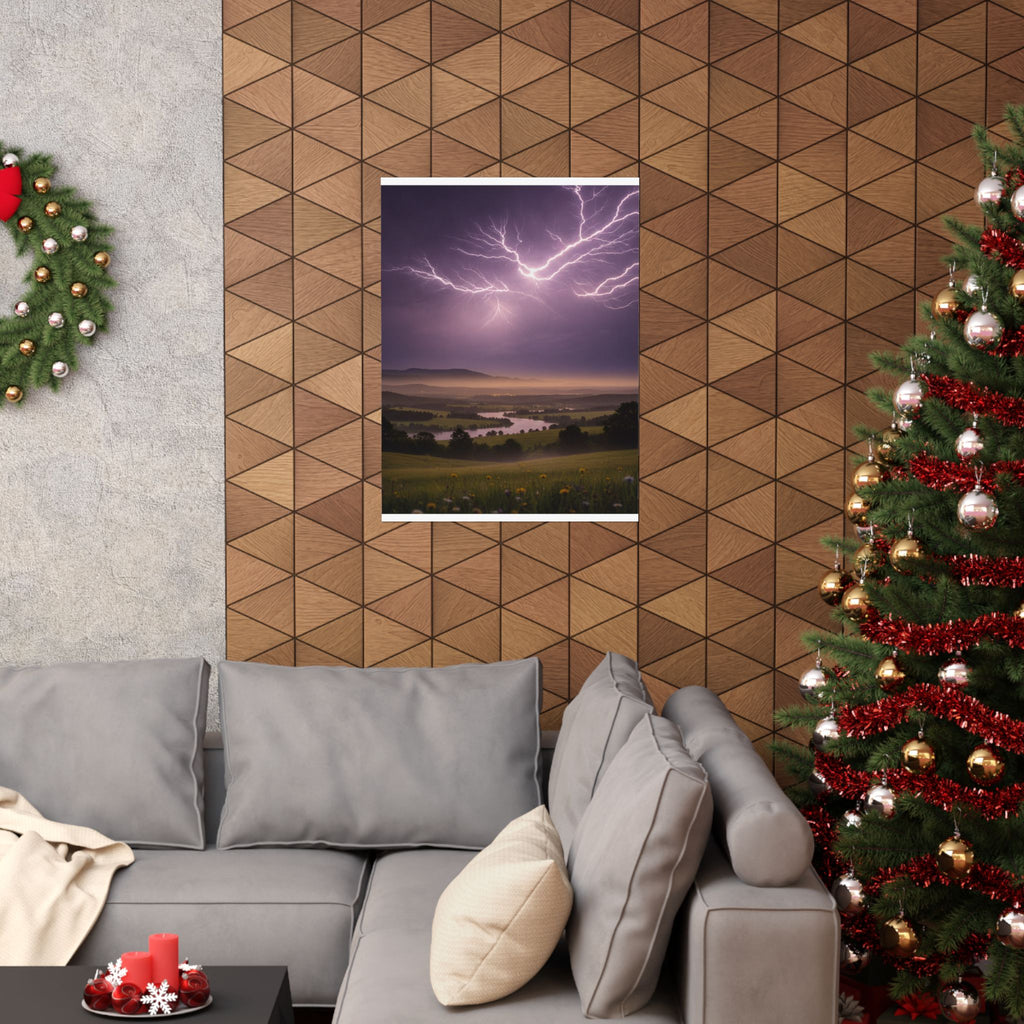 Scenic Nature — Lightning — Matte Poster