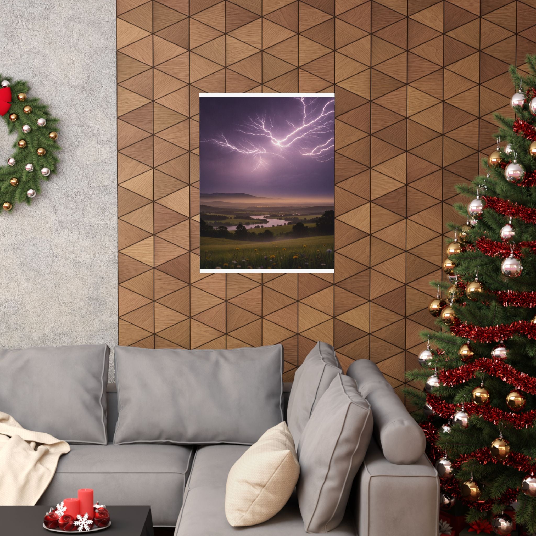 Scenic Nature — Lightning — Matte Poster