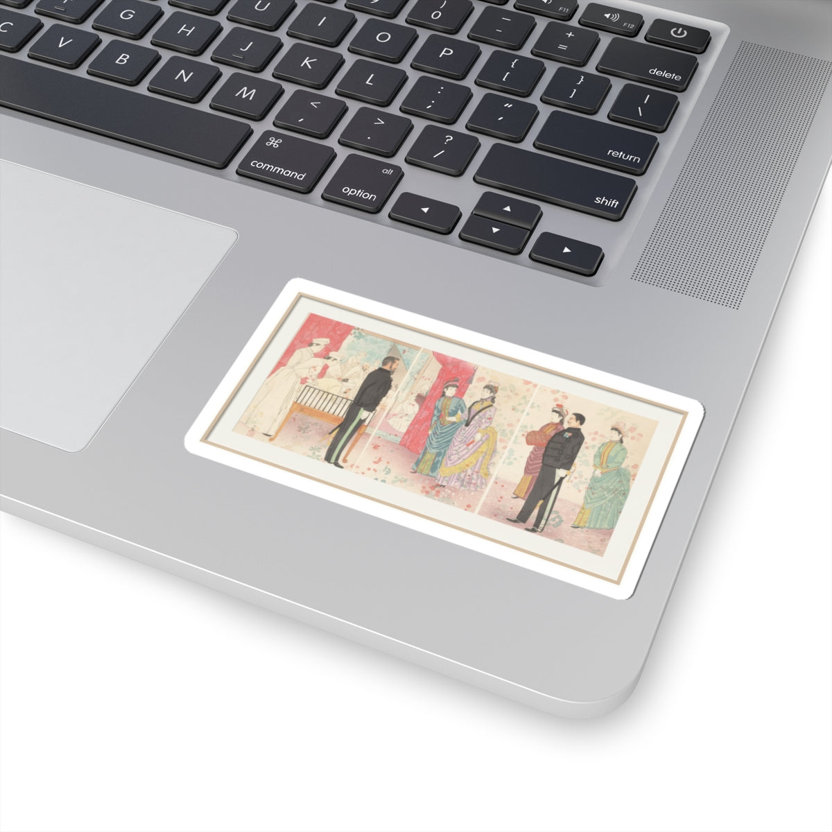 Watercolor — Illustration Of The Empress Visiting A Field Hospital [In Hiroshima] (Yasen Byōi — Kiss-Cut Sticker