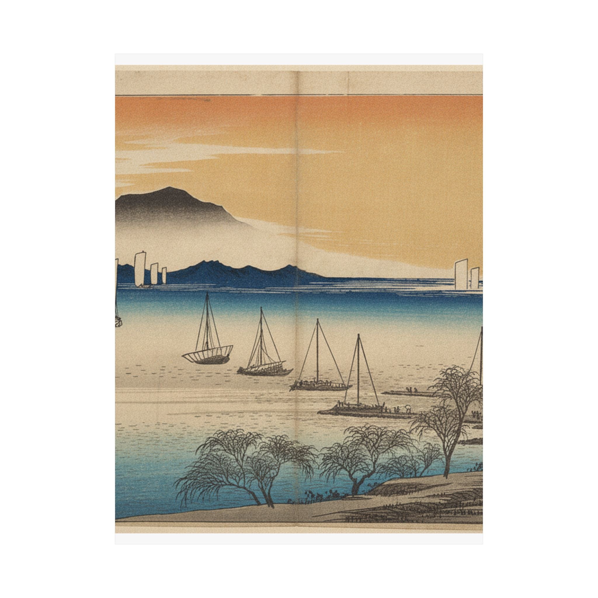 Affirmation — Sailing Boats Returning To Yabase, Lake Biwa — Matte Poster