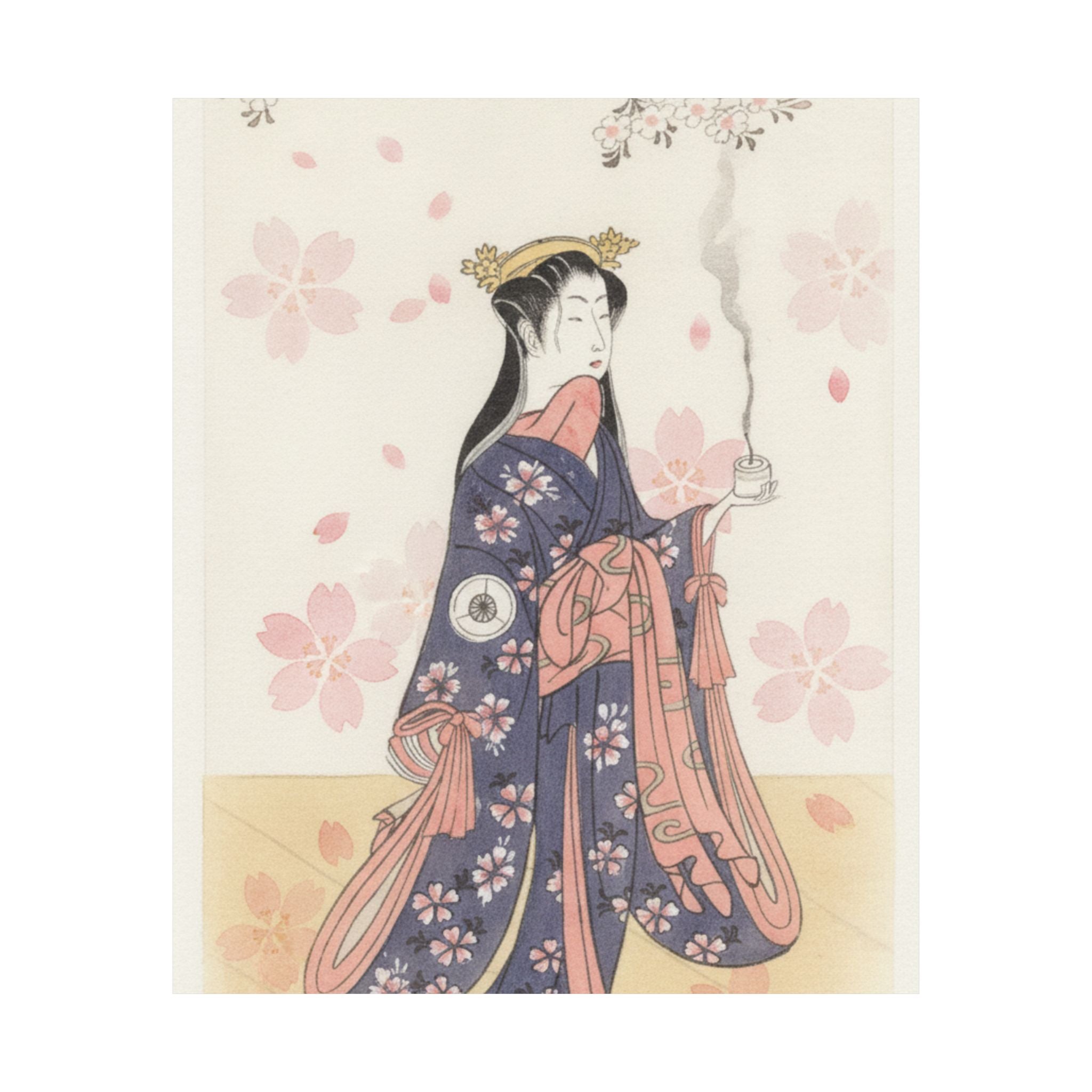 Watercolor — The Actor Iwai Hanshirō Iv As Sakura Hime, The Cherry Princess — Matte Poster