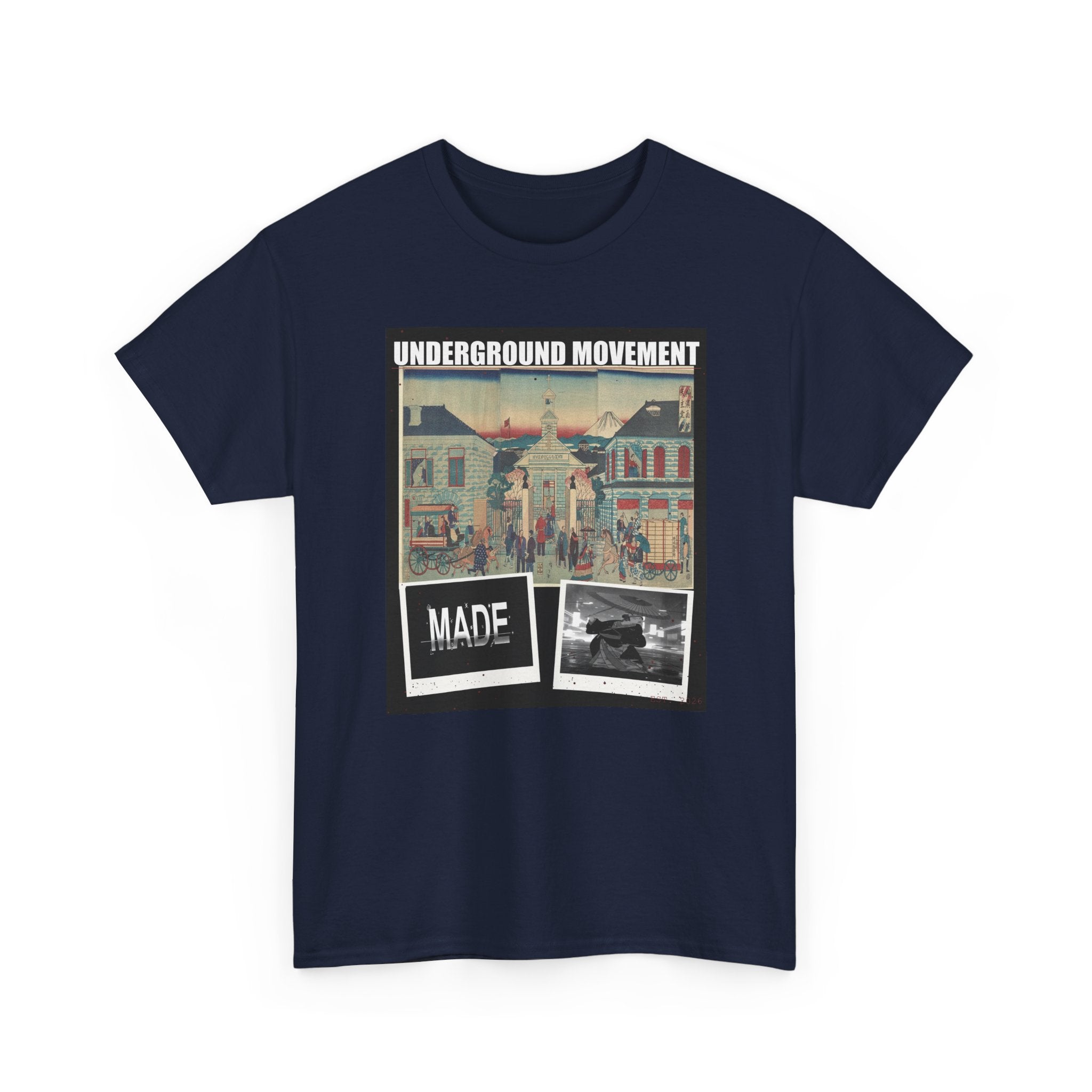 UNDERGROUND MOVEMENT | Illustration Of Foreign Residences And The Catholic Church In Yokohama (Yokohama Collage Tee — Graphic Tee