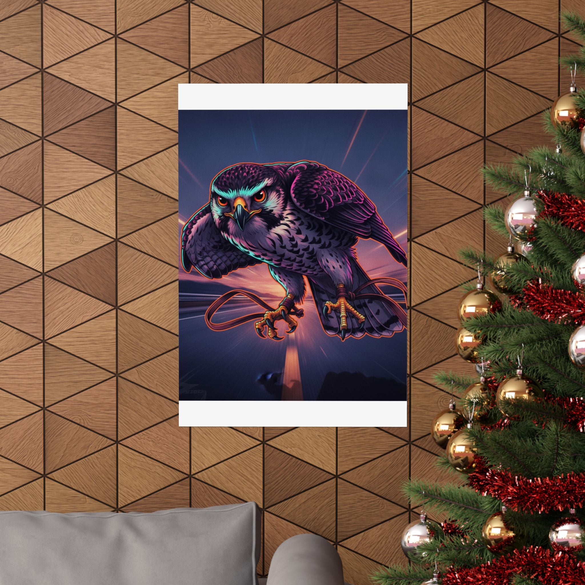 Fast Furious — Hawk Tied To Perch — Matte Poster