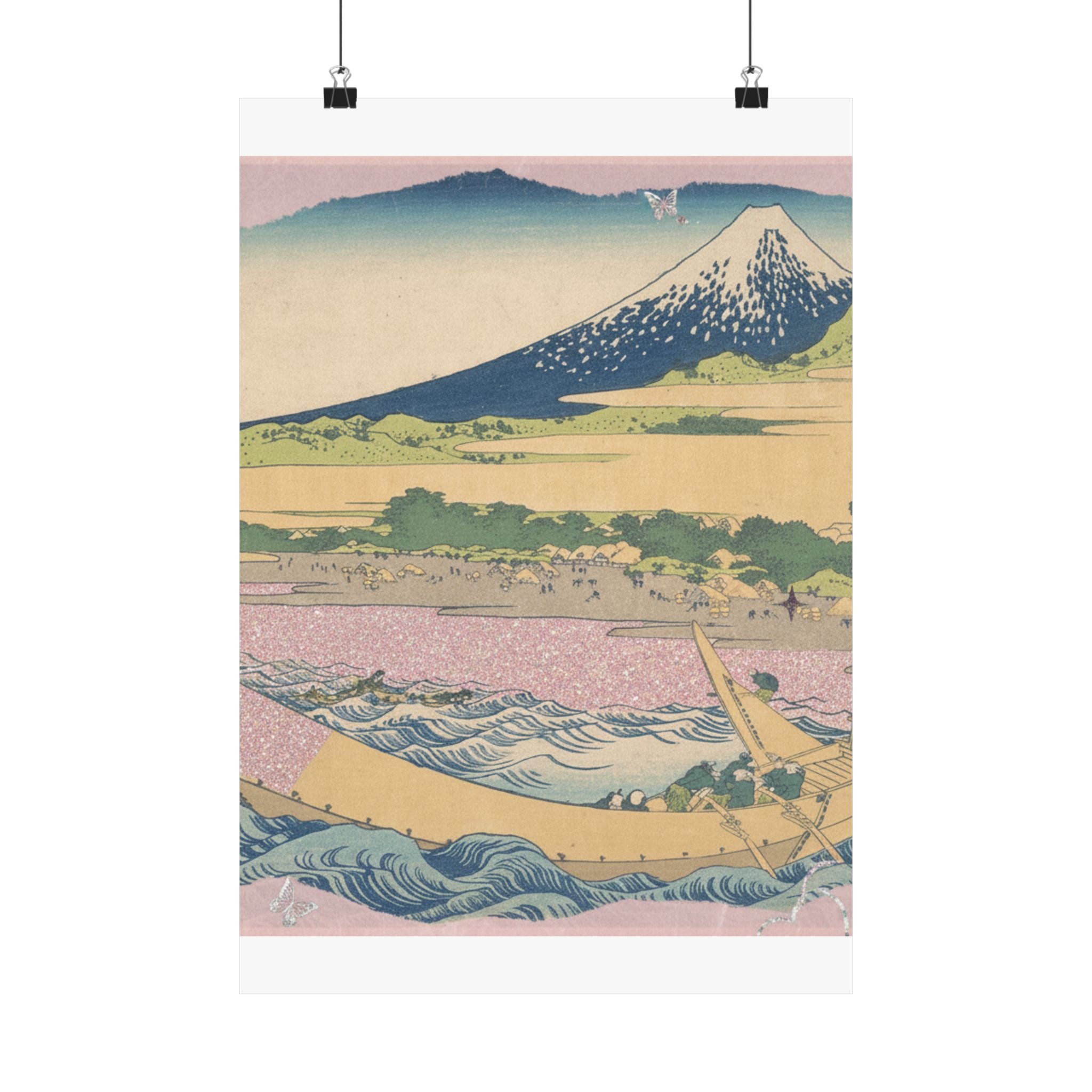 Scenic Nature — Tago Bay Near Ejiri On The Tōkaidō (Tōkaidō Ejiri Tago No Ura Ryaku Zu), From Th — Matte Poster