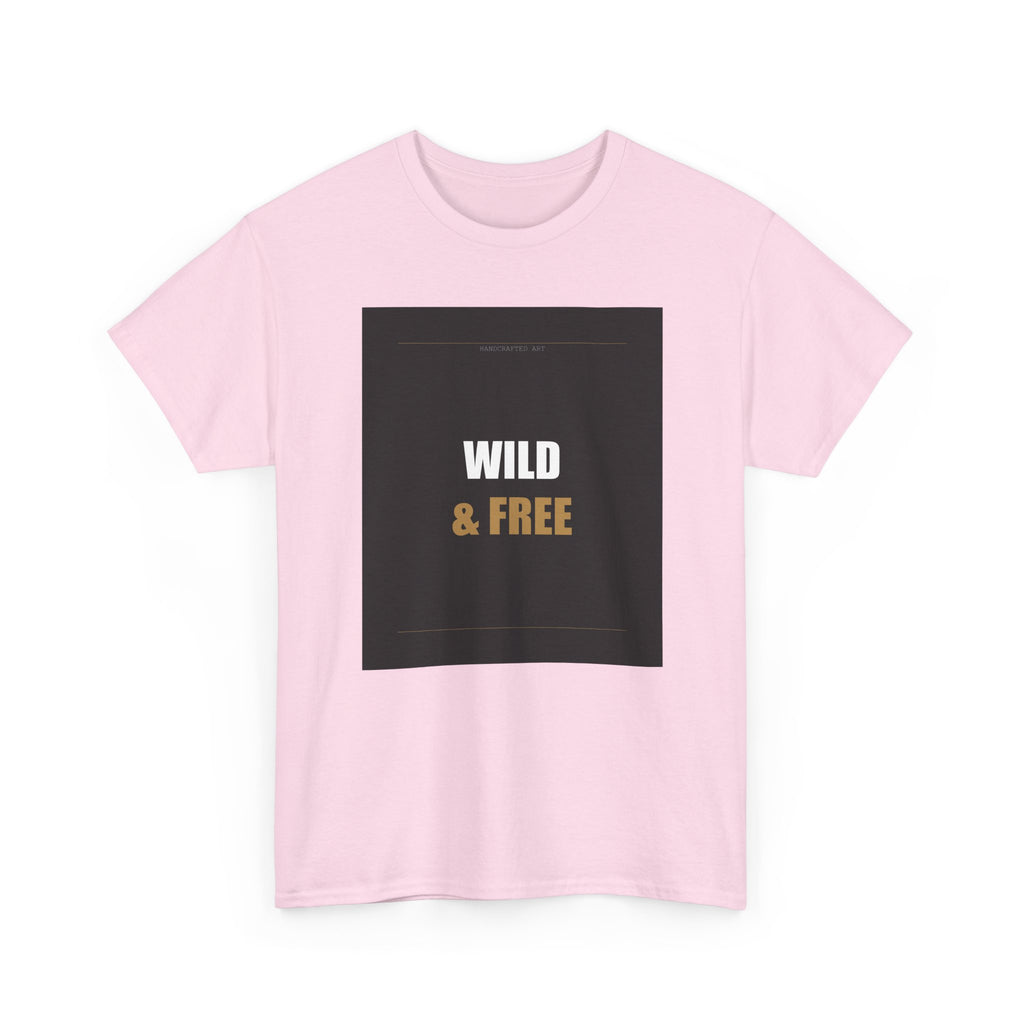 Wild & Free Two-Tone Minimal Typography Graphic Tee
