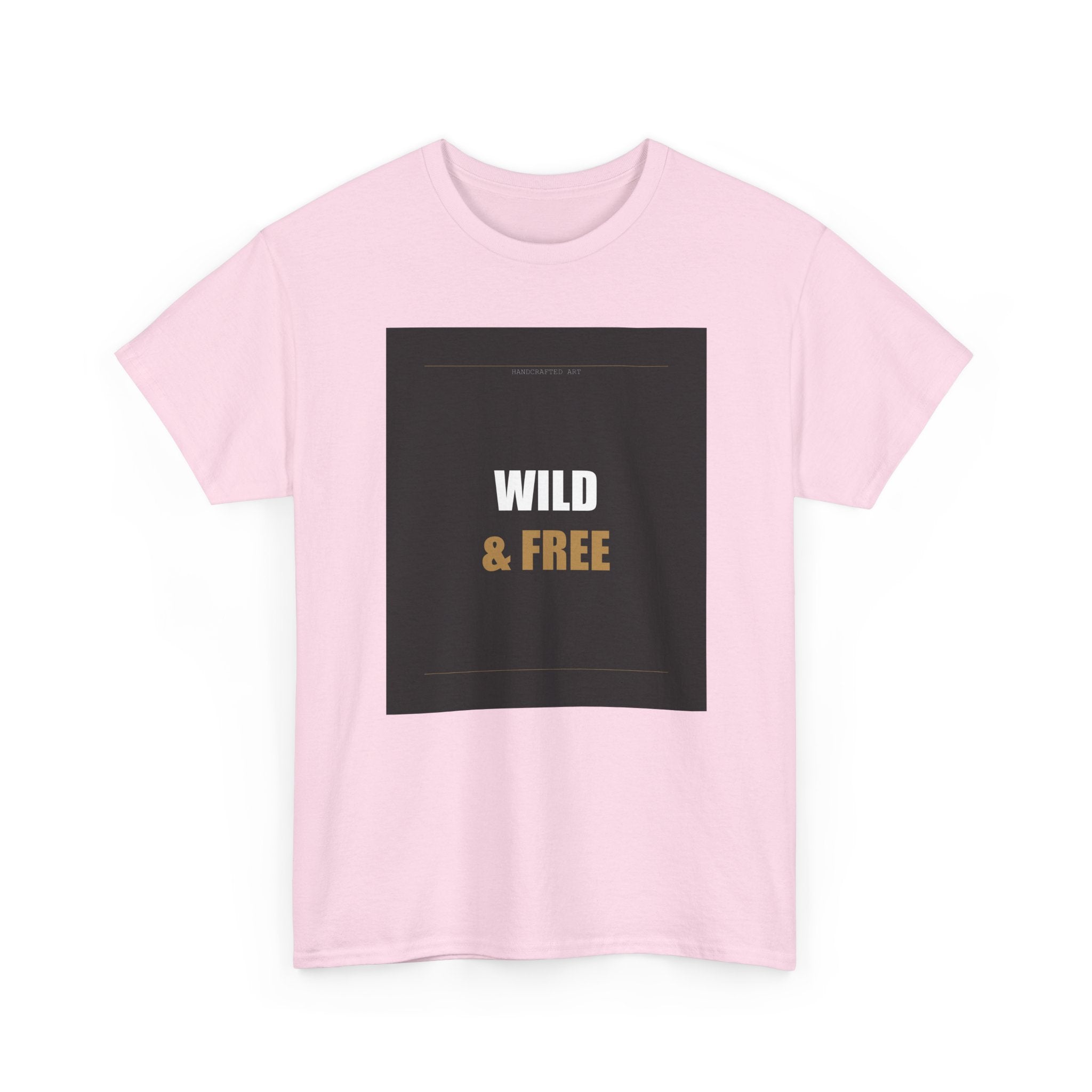 Wild & Free Two-Tone Minimal Typography Graphic Tee