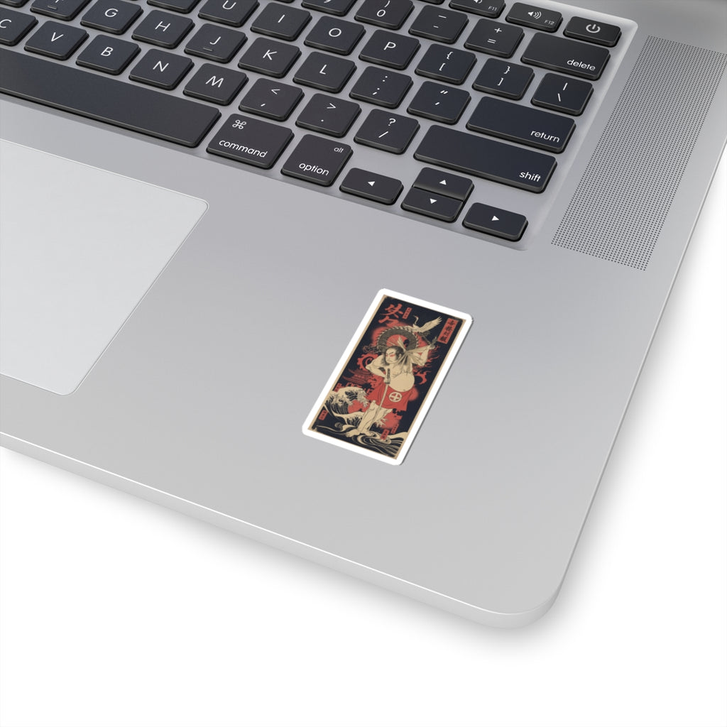 Japanese Street — The Third Otani Hiroji As A Man Clothed Only With A Red Apron — Kiss-Cut Sticker