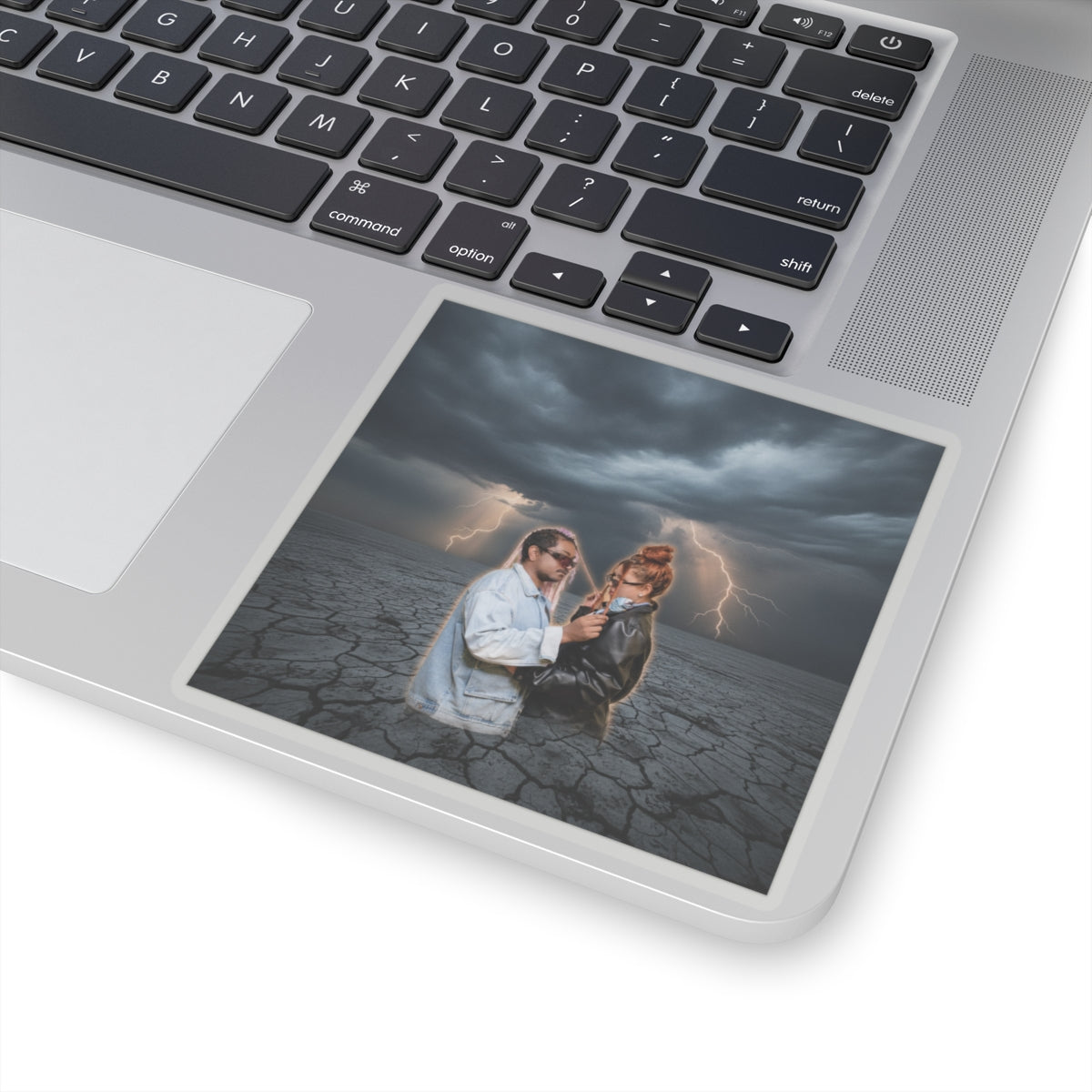 Dramatic Storm — Person — Kiss-Cut Sticker