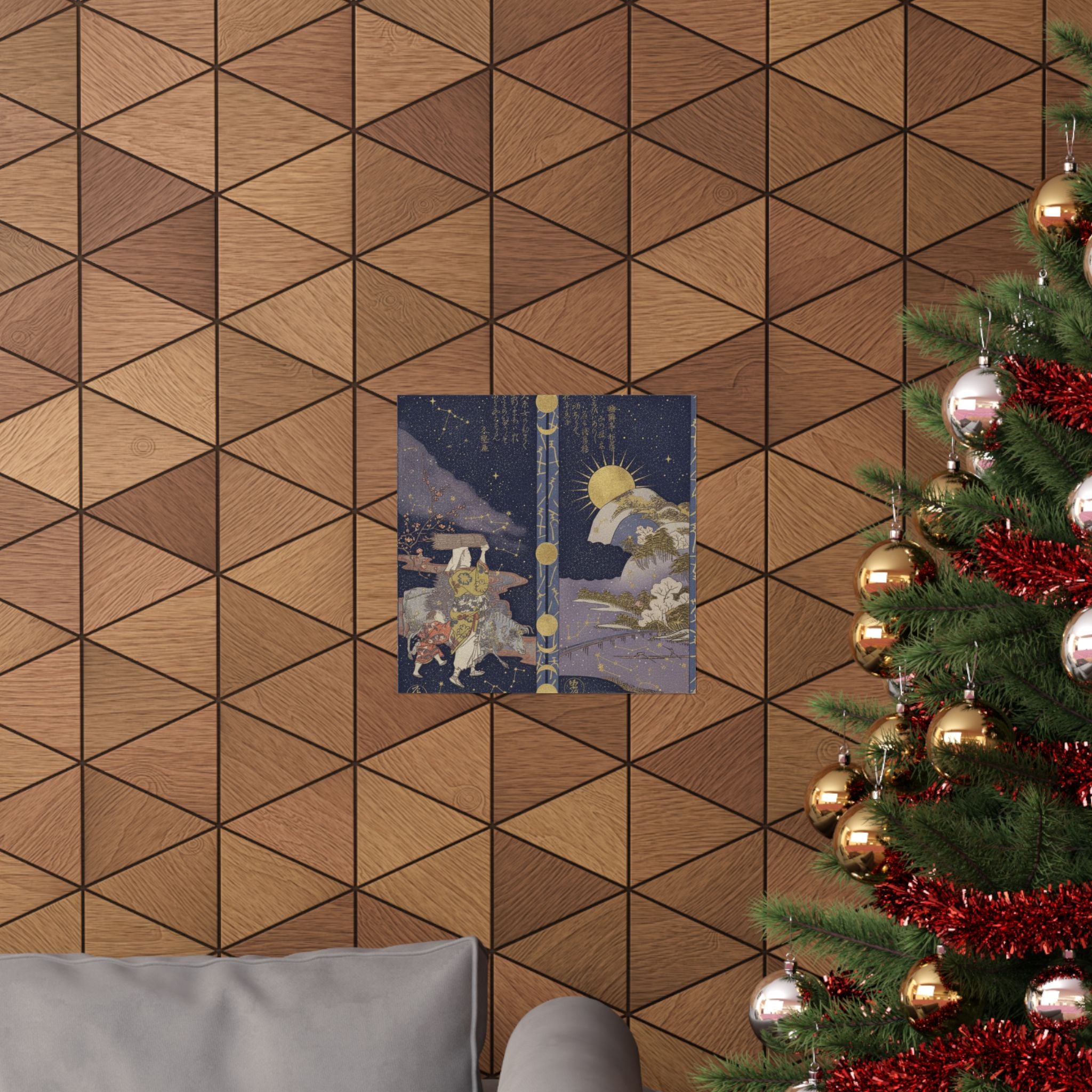Celestial — Surimono In Shape Of Small Twofold Screen — Matte Poster