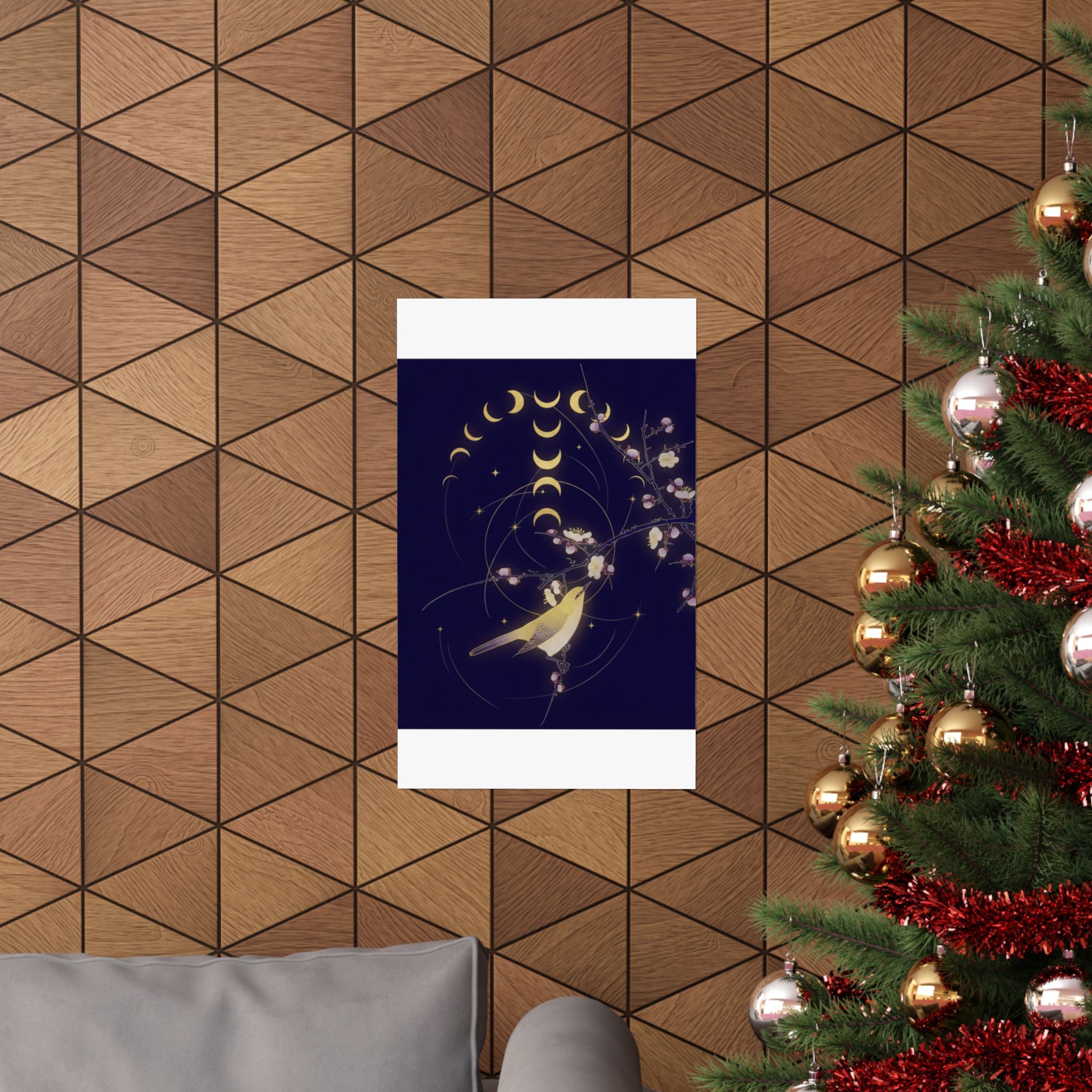 Celestial — New Moon; Nightingale On A Plum Branch — Matte Poster