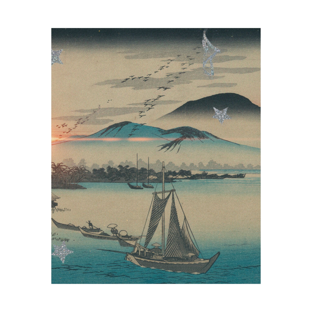 Cinematic — Geese Flying Down To Katada — Matte Poster