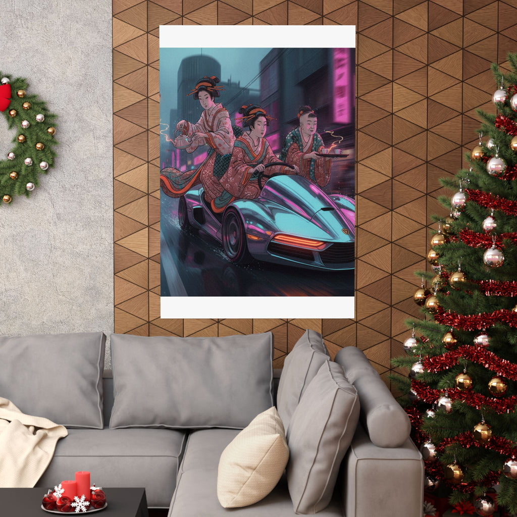 Fast Furious — Two Young Ladies Having Tea Attended By Elderly Servant — Matte Poster