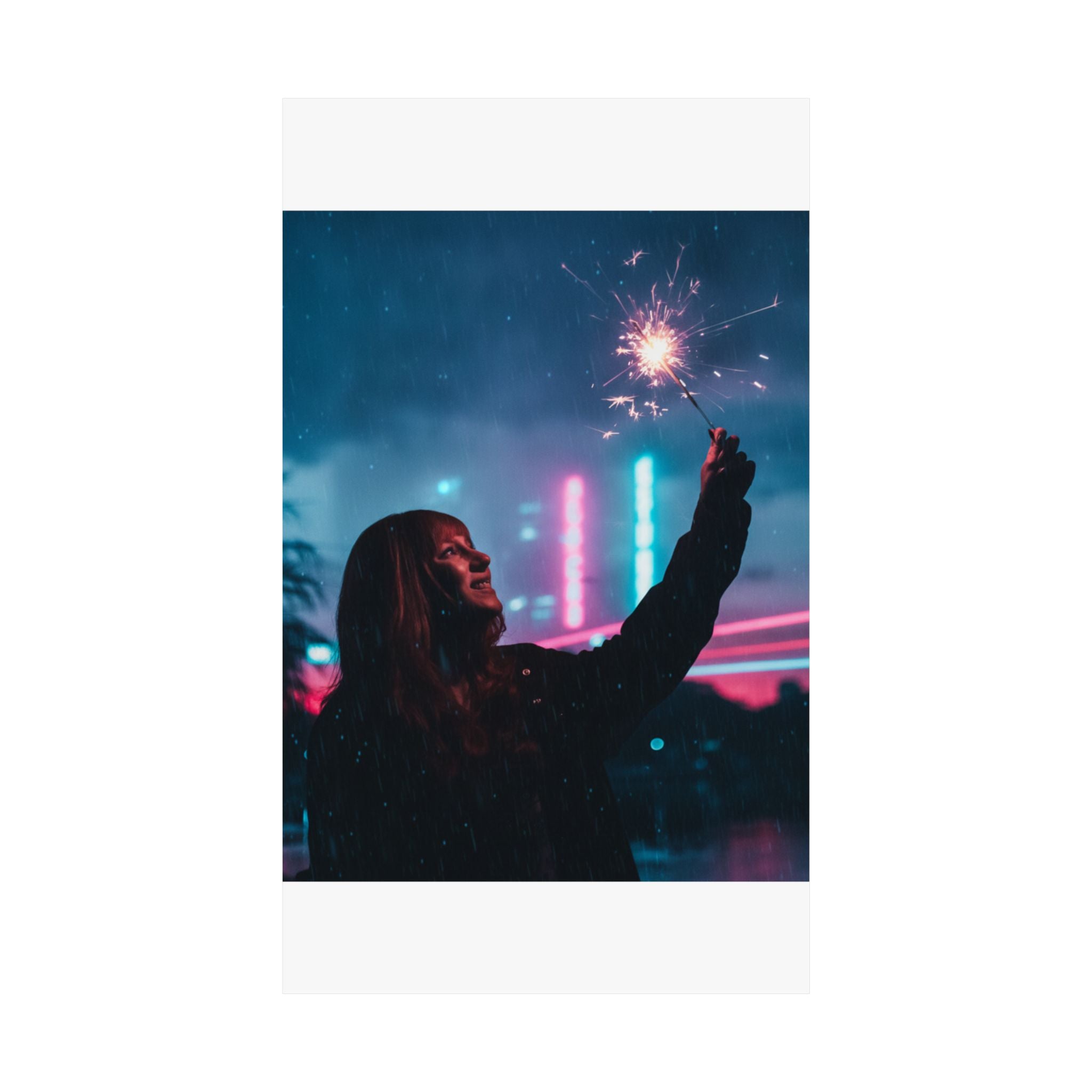 Neon Noir — Person — Matte Poster