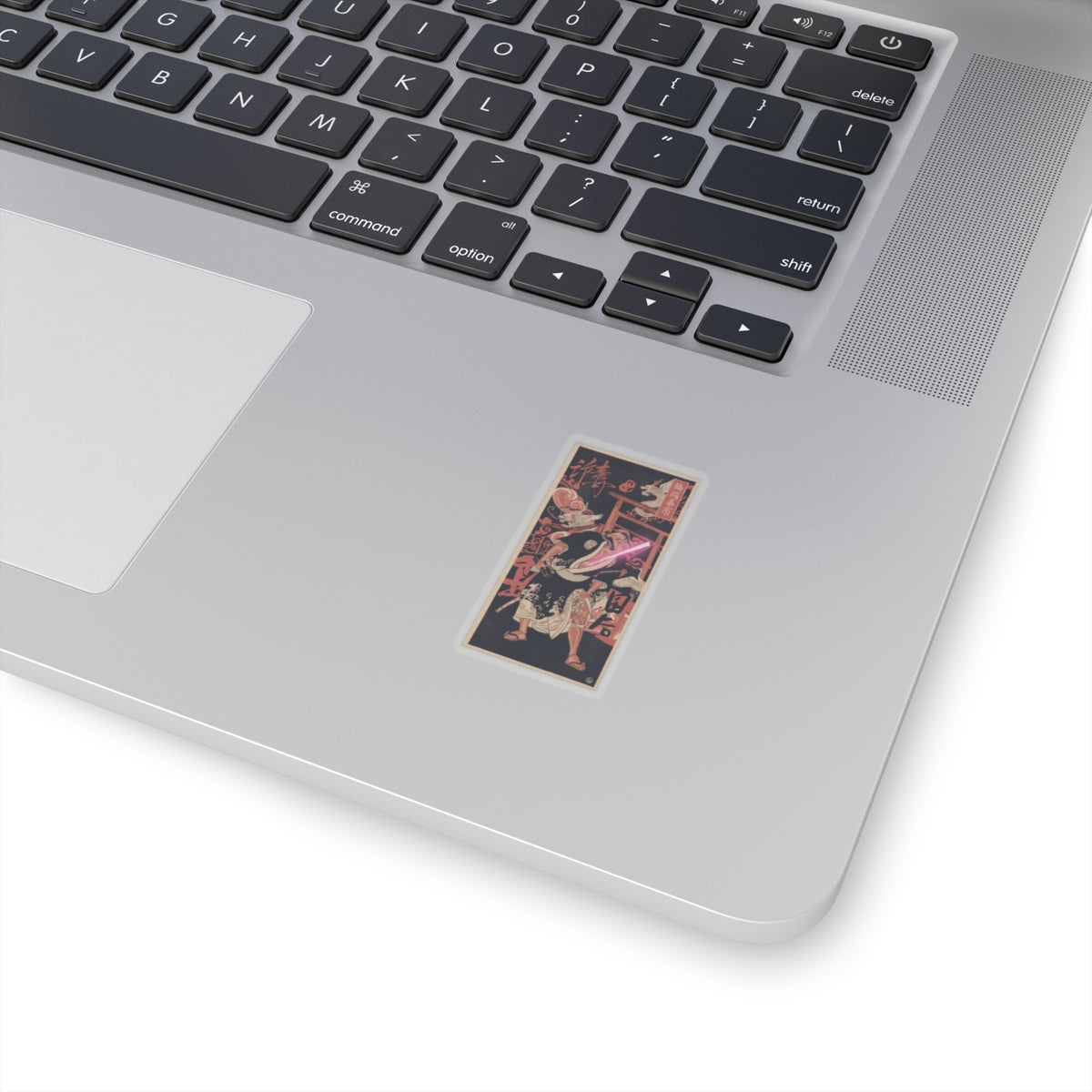 Japanese Street — The Actor 2Nd Nakamura Sukegoro As A Man Bearing A Black Lacquer Letter Box — Kiss-Cut Sticker