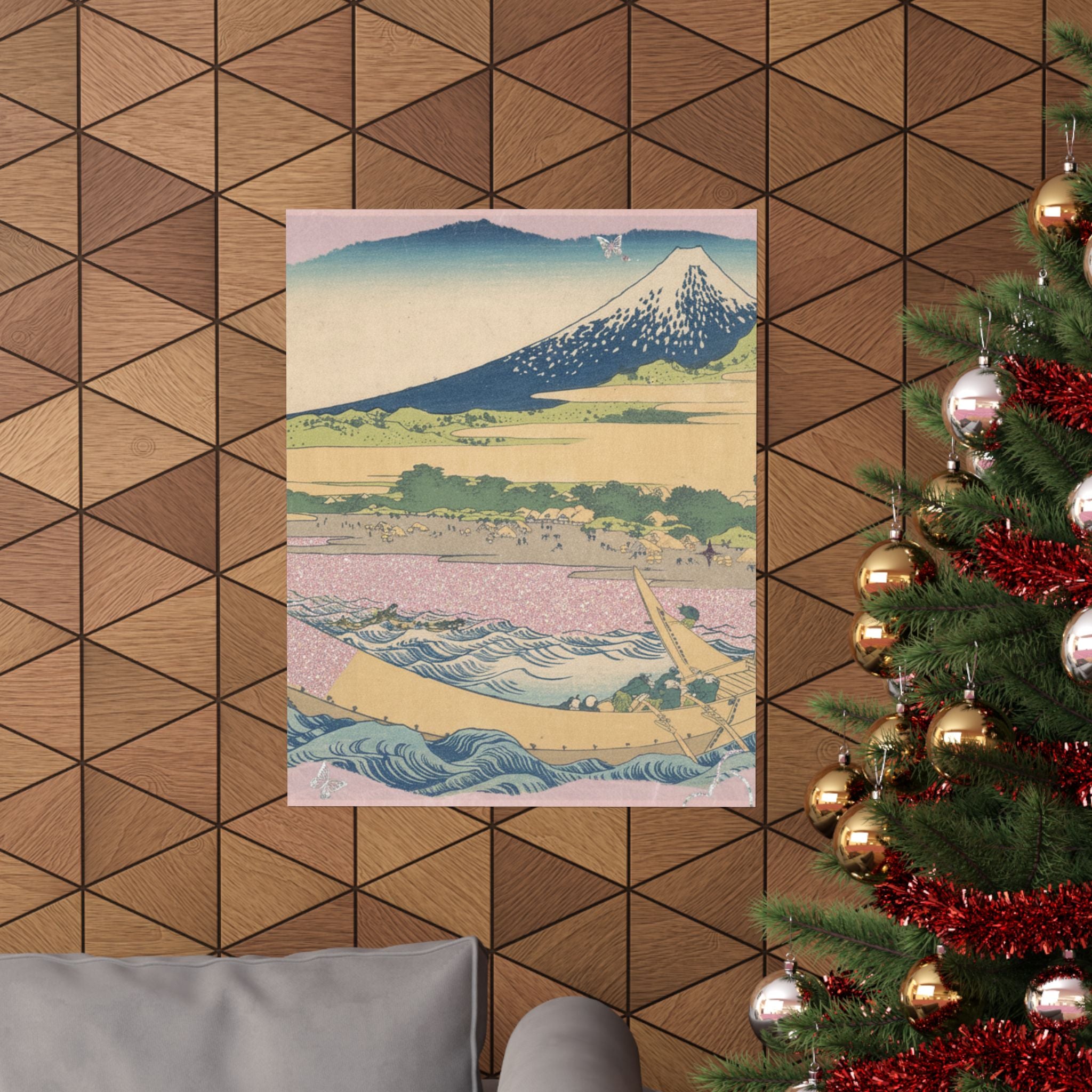 Scenic Nature — Tago Bay Near Ejiri On The Tōkaidō (Tōkaidō Ejiri Tago No Ura Ryaku Zu), From Th — Matte Poster