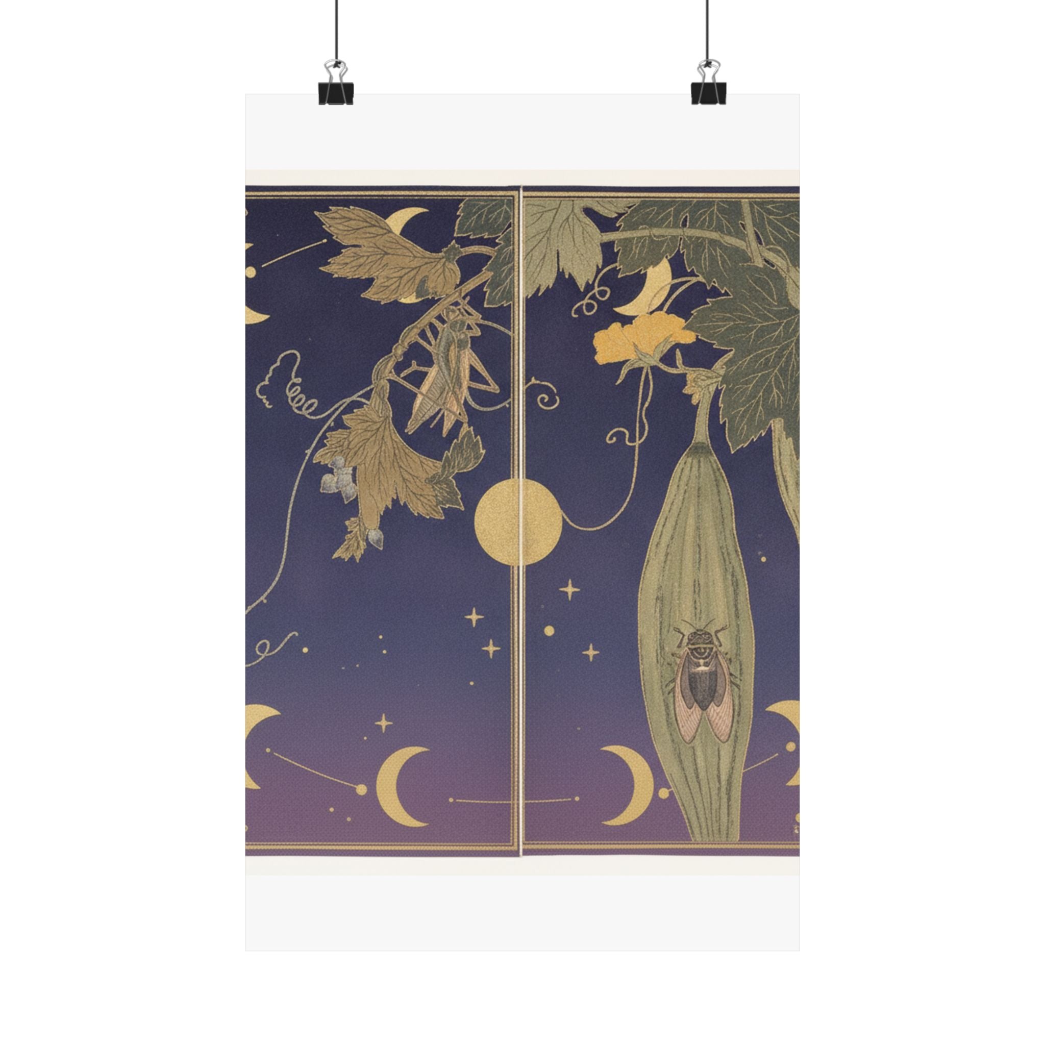 Celestial — Grasshopper (Kirigirisu); Cicada (Semi), From The Picture Book Of Crawling Creat — Matte Poster
