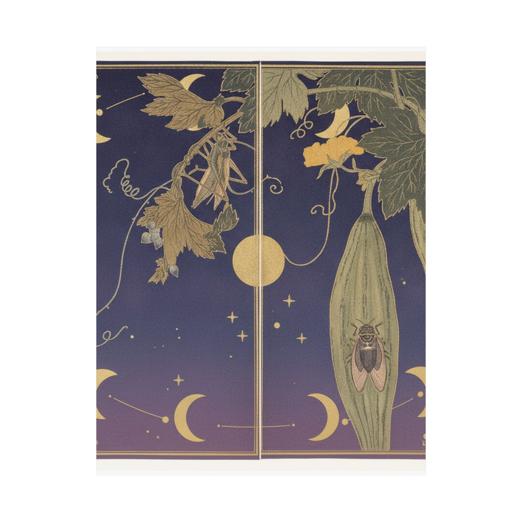 Celestial — Grasshopper (Kirigirisu); Cicada (Semi), From The Picture Book Of Crawling Creat — Matte Poster