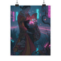 Neon Noir — A Young Lady In A Garden — Matte Poster