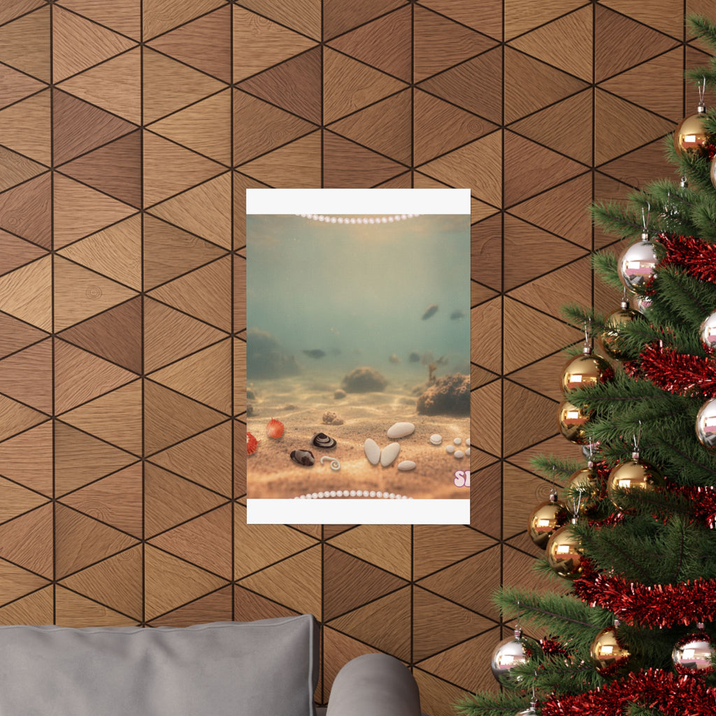Scenic Nature — Shells Under Water — Matte Poster