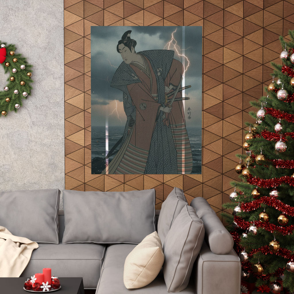 Dramatic Storm — The Third Segawa Kikunojo In The Role Of Oboshi Rikiya — Matte Poster