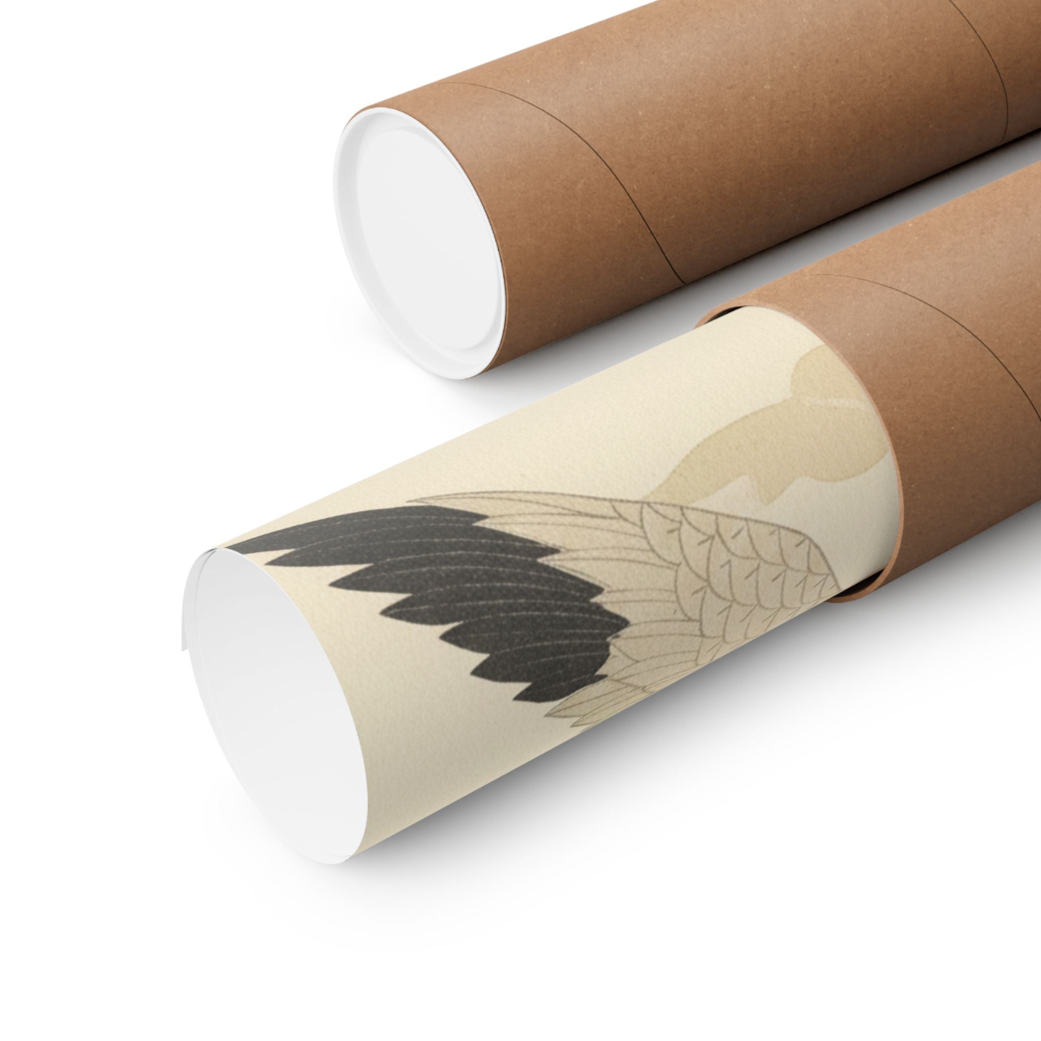 Botanical — White Crane Flying Across The Sun'S Disc — Matte Poster