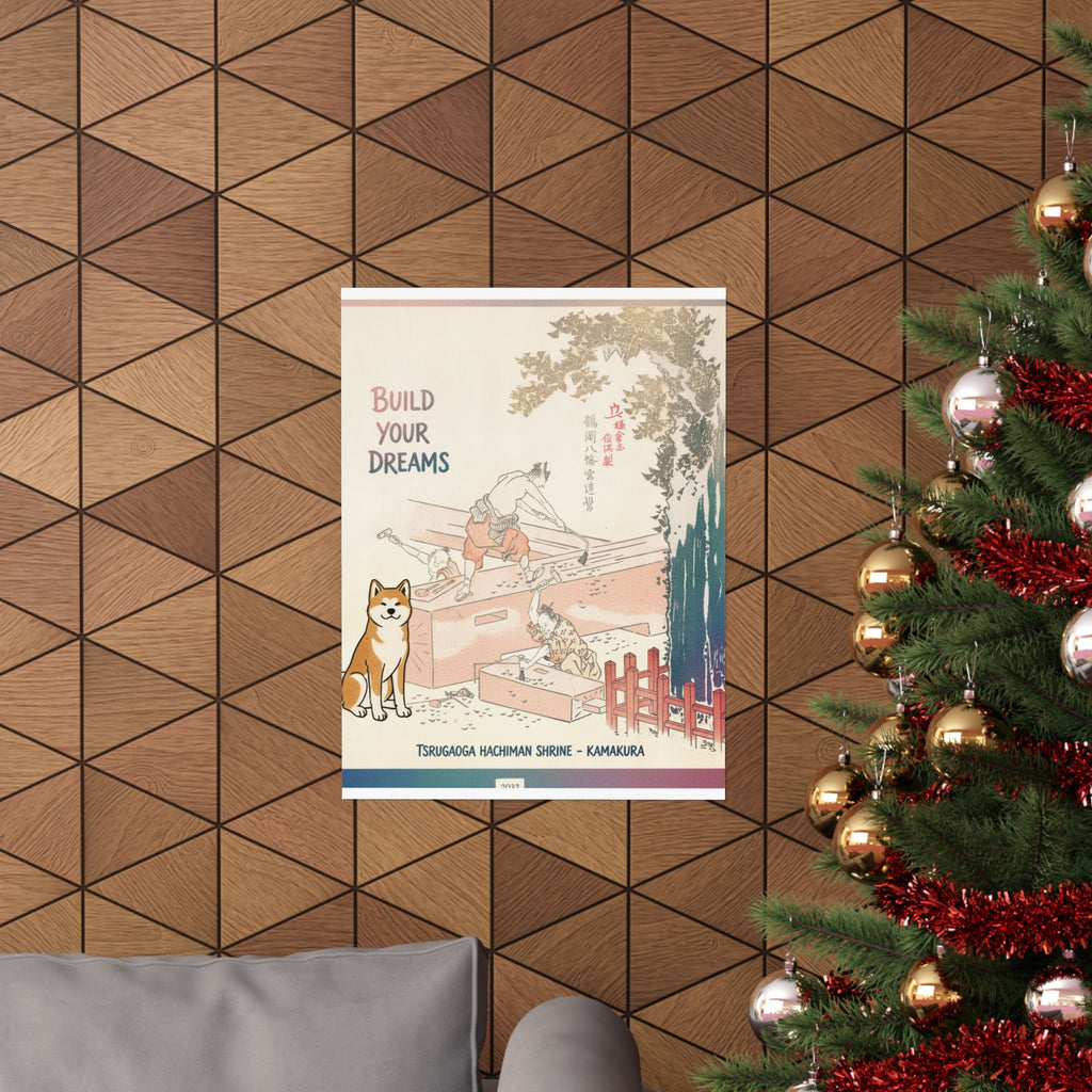 Affirmation — History Of Kamakura: Building Tsurugaoka Hachiman Shrine — Matte Poster