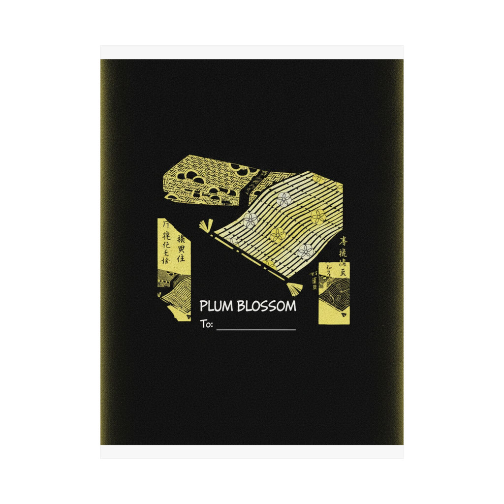 Streetwear Collage — Pattern Of Plum Blossom — Matte Poster