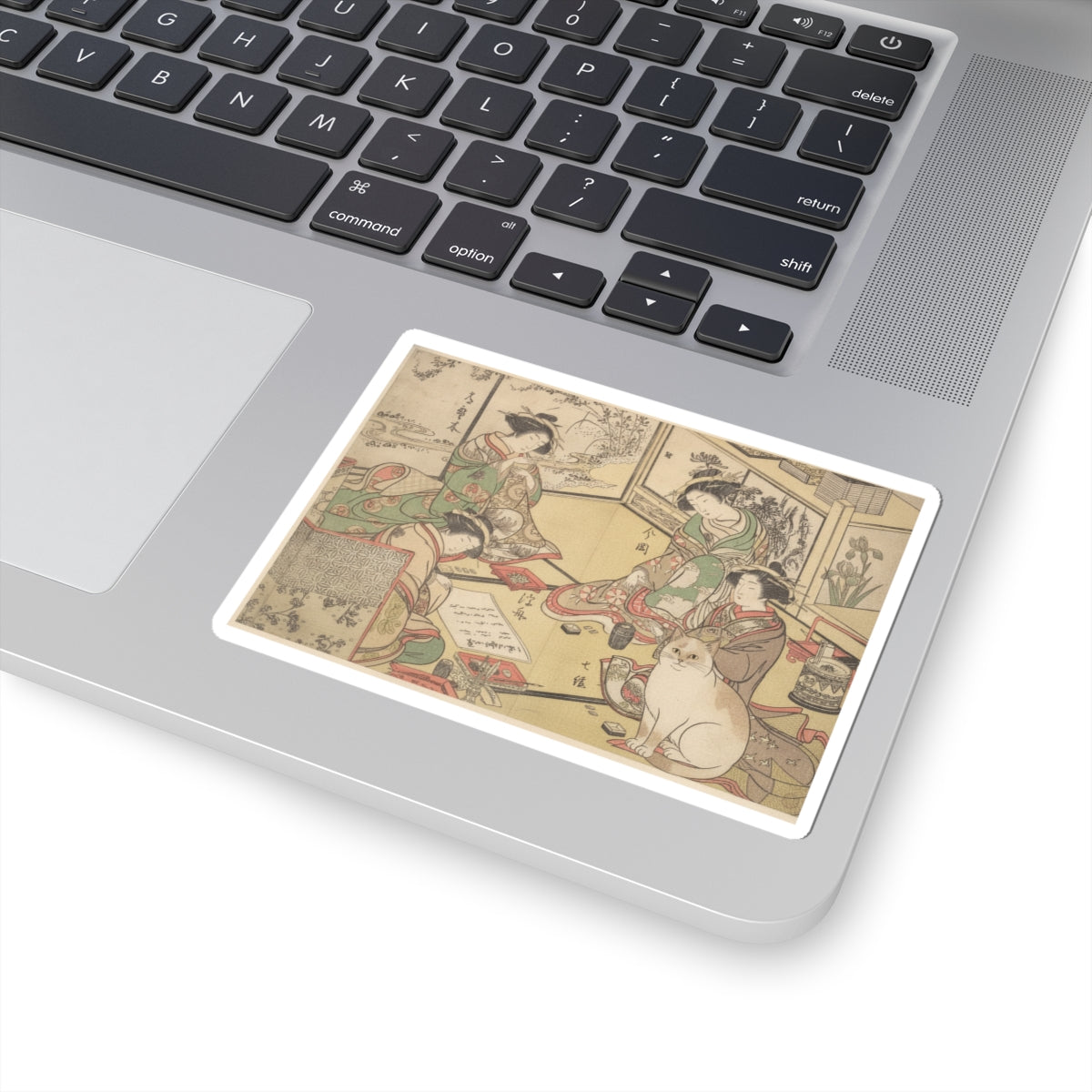 Botanical — Four Oiran Of The House Called Kadokana-Ya Playing The Game Of Ko-Awase (Incense — Kiss-Cut Sticker