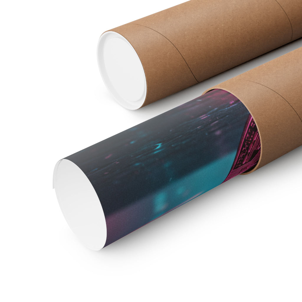 Neon Noir — Coin — Matte Poster