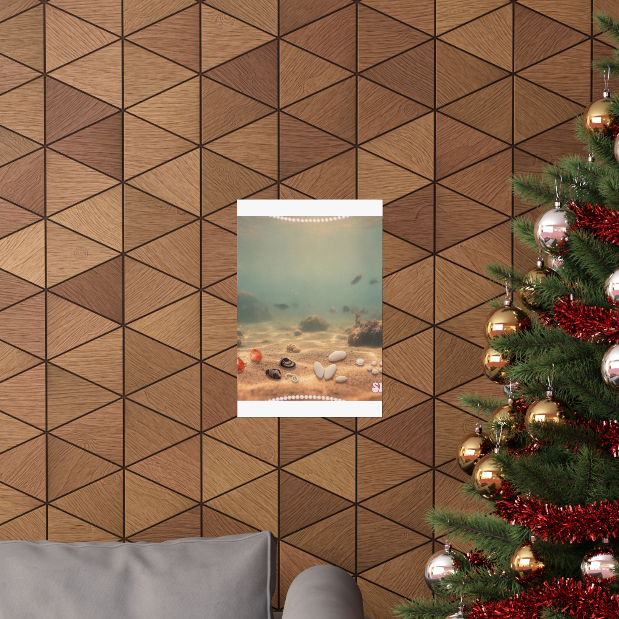 Scenic Nature — Shells Under Water — Matte Poster