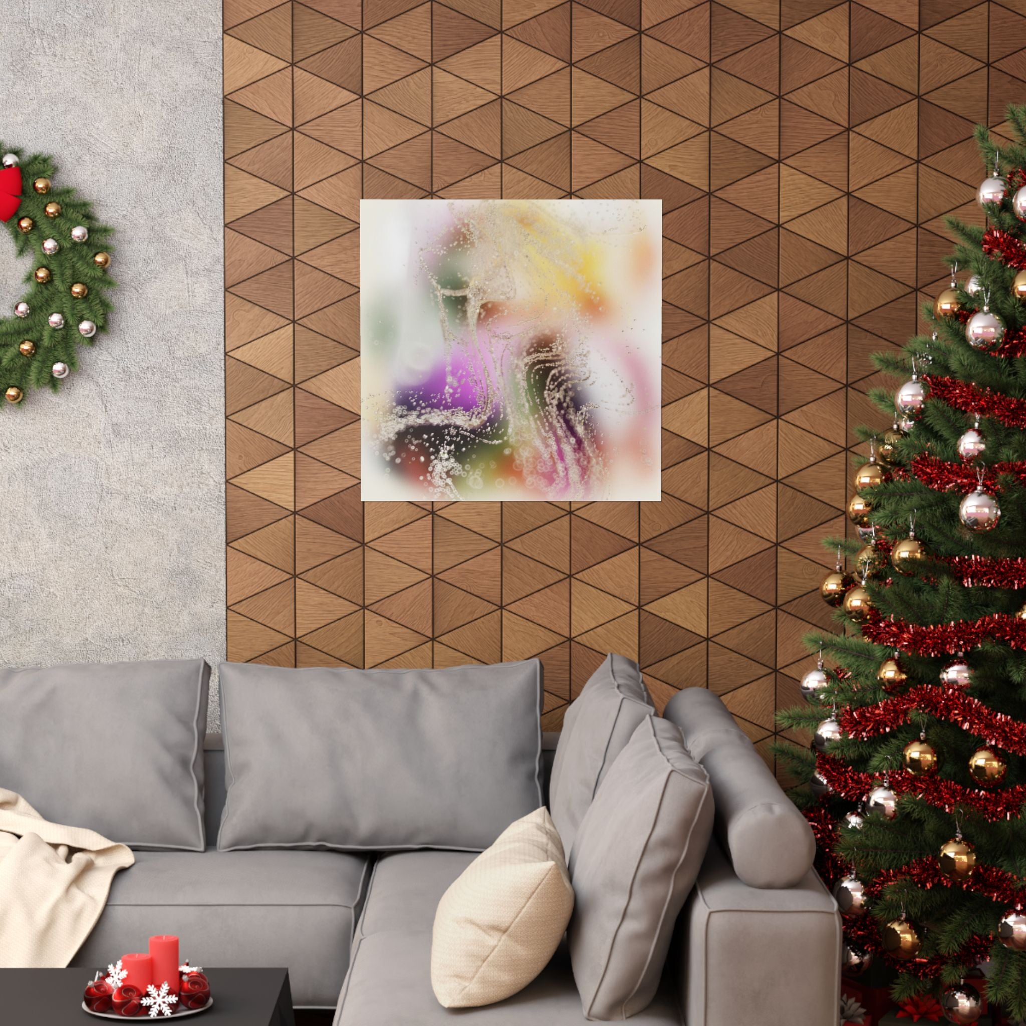 Dreamy Blurred Colour Cloud Abstract Art Poster
